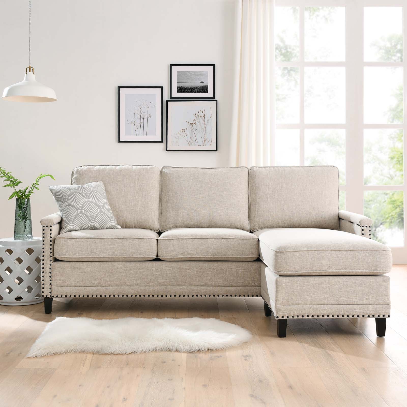 Ashton Upholstered Fabric Sectional Sofa-Sectional-Modway-Wall2Wall Furnishings