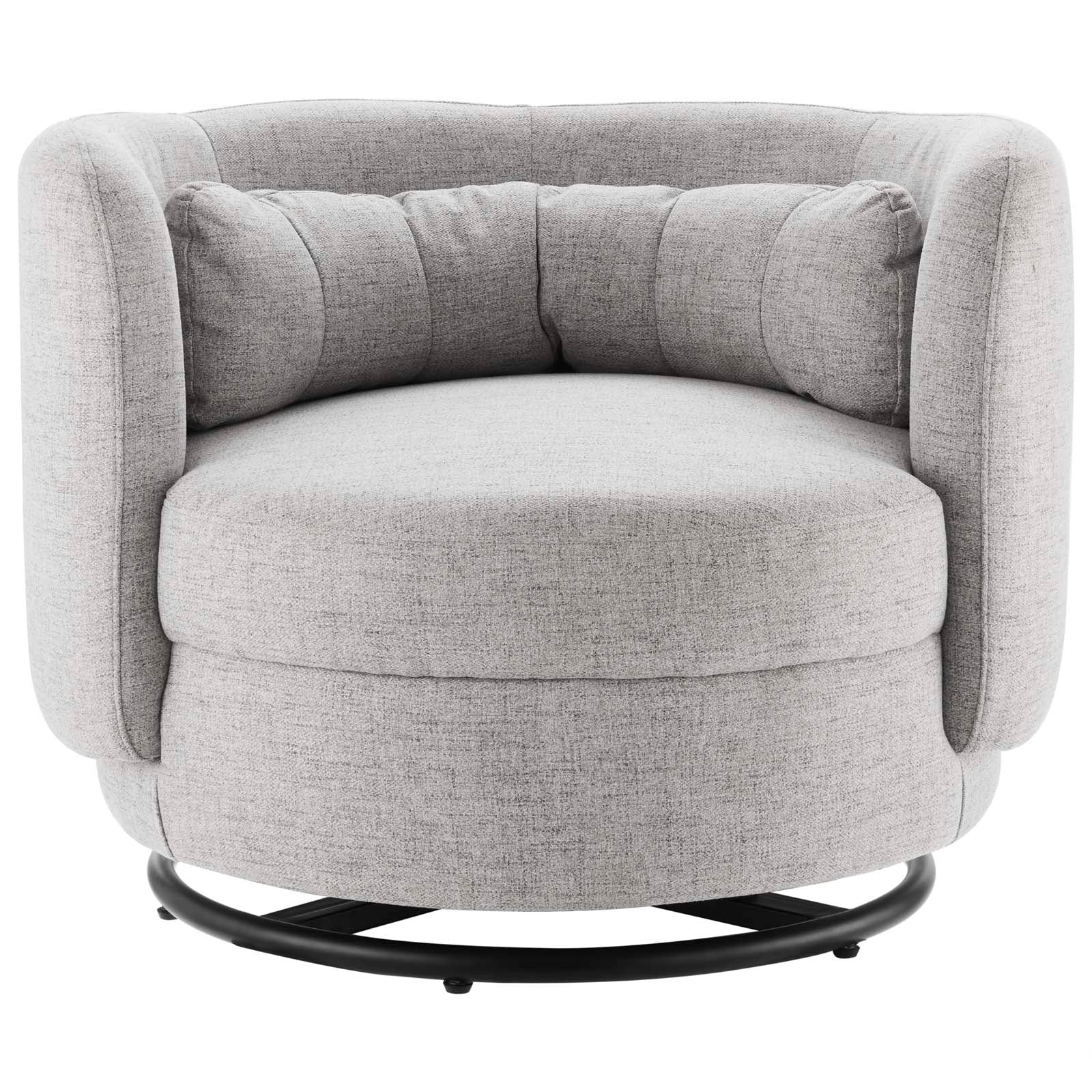 Relish Upholstered Fabric Swivel Chair-Chair-Modway-Wall2Wall Furnishings