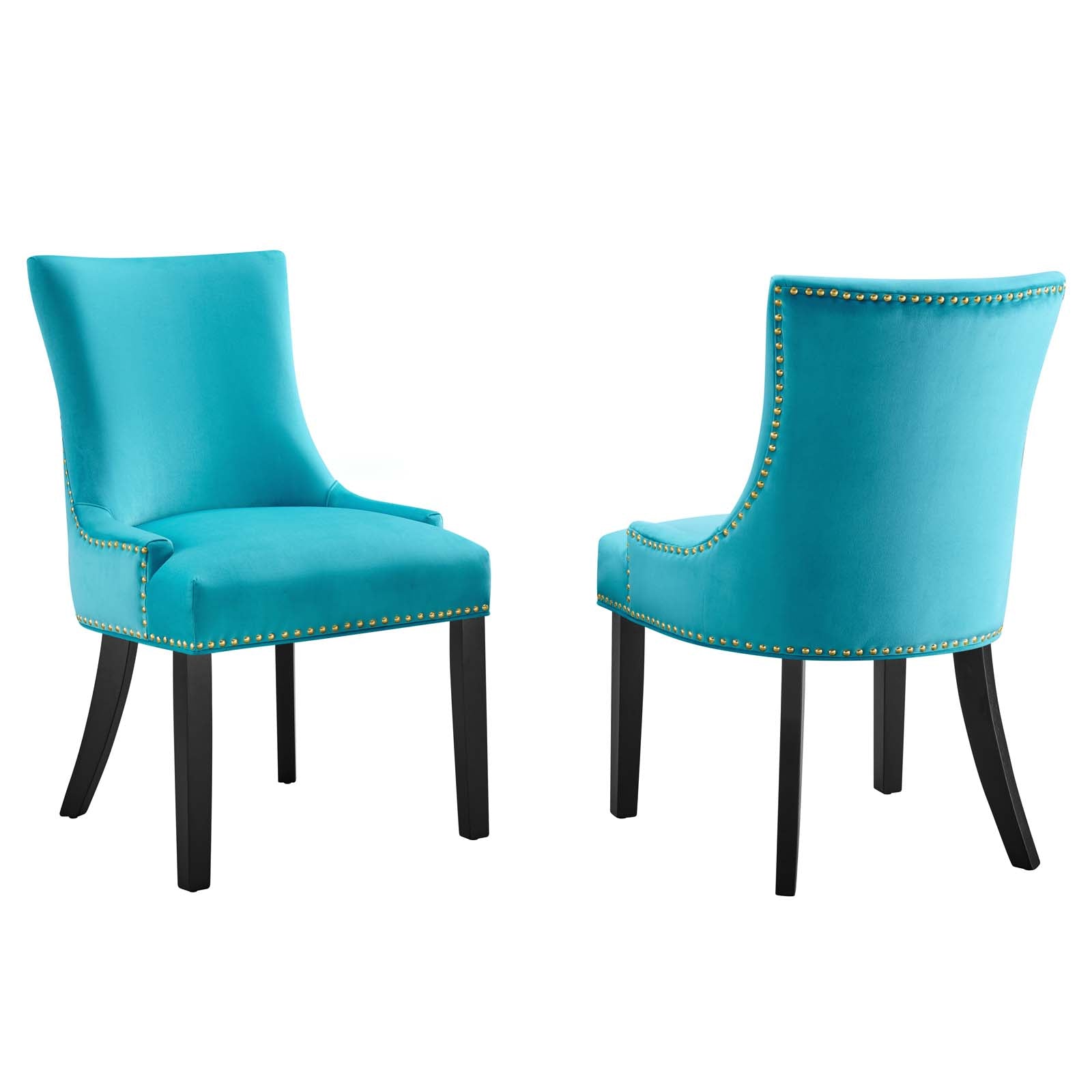 Marquis Performance Velvet Dining Chairs - Set of 2-Dining Chair-Modway-Wall2Wall Furnishings