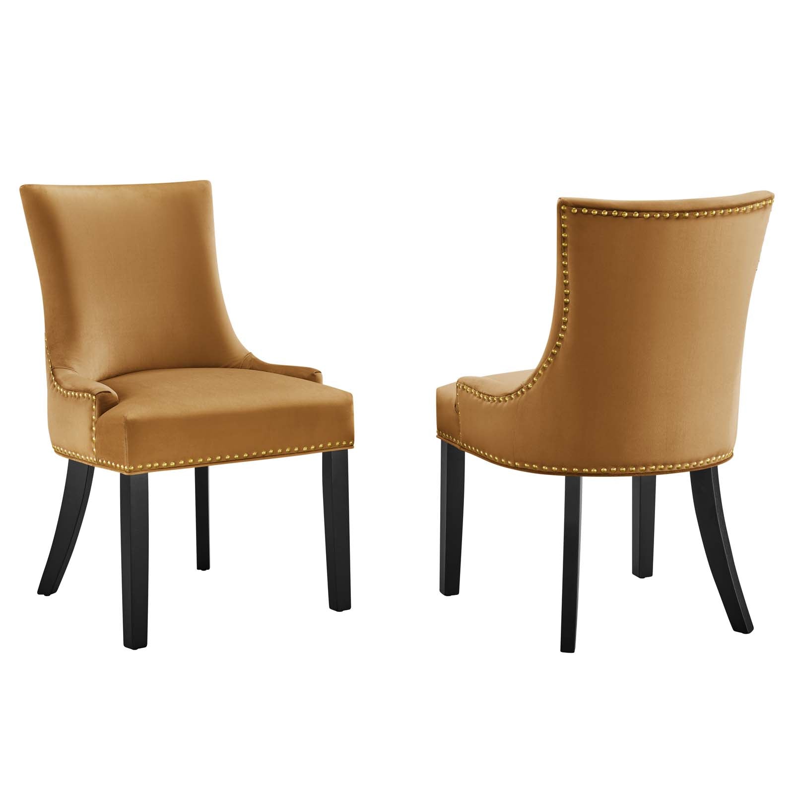 Marquis Performance Velvet Dining Chairs - Set of 2-Dining Chair-Modway-Wall2Wall Furnishings