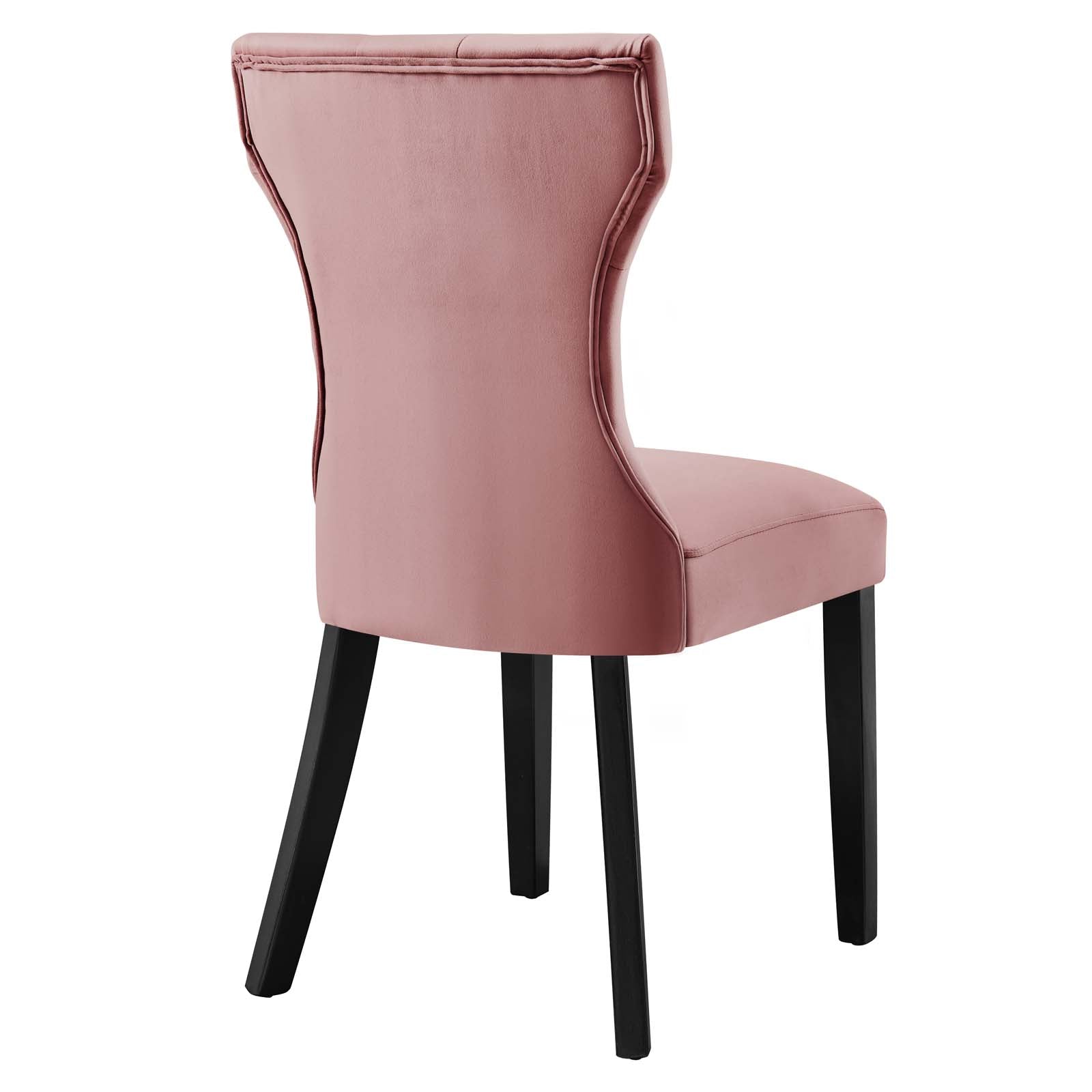Silhouette Performance Velvet Dining Chairs - Set of 2-Dining Chair-Modway-Wall2Wall Furnishings