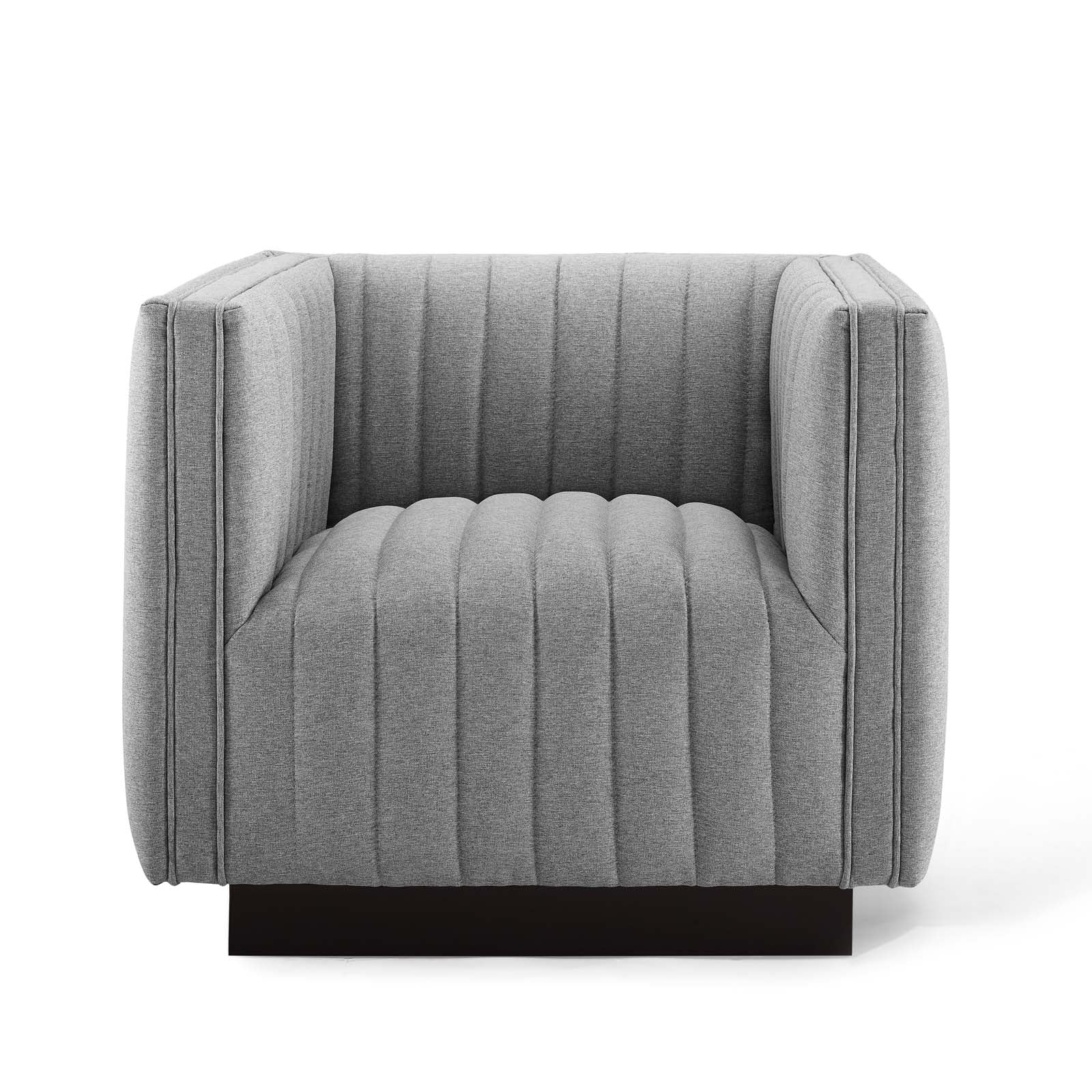 Conjure Tufted Armchair Upholstered Fabric Set of 2-Sofa Set-Modway-Wall2Wall Furnishings