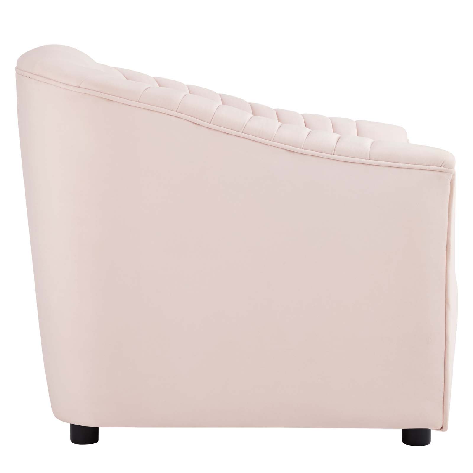 Announce Performance Velvet Channel Tufted Armchair-Armchair-Modway-Wall2Wall Furnishings