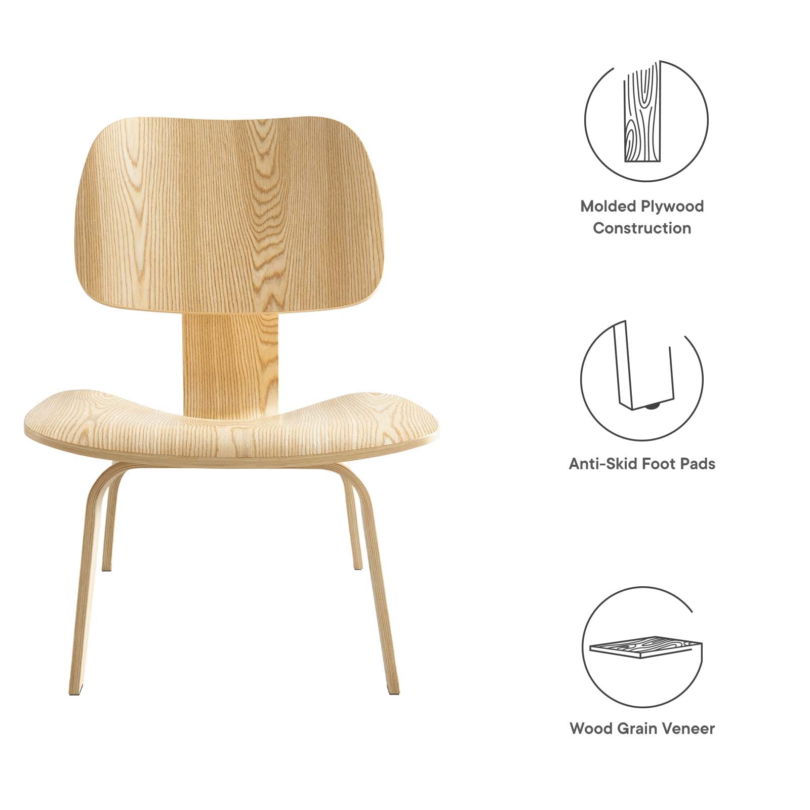 Fathom Wood Lounge Chair-Lounge Chair-Modway-Wall2Wall Furnishings