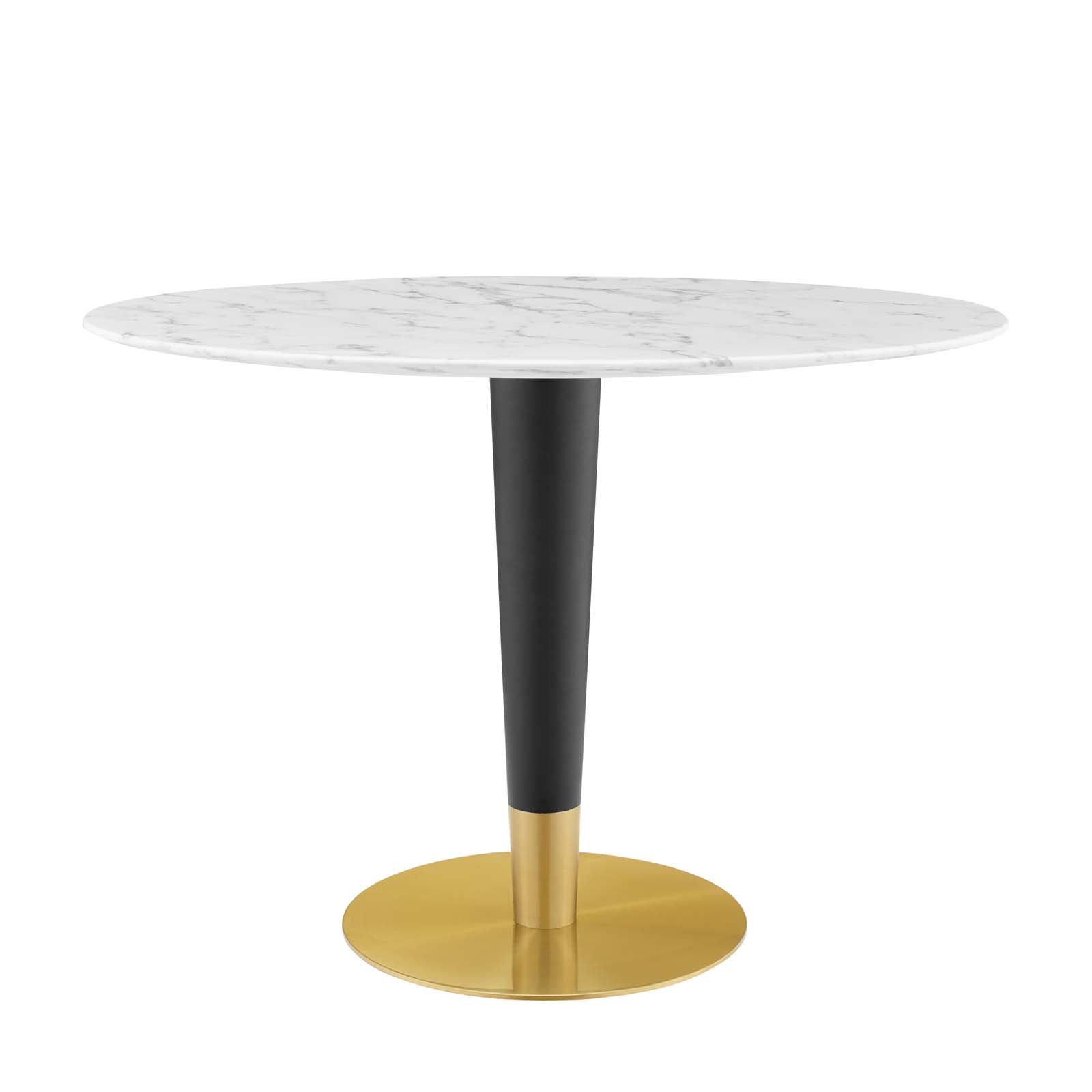 Zinque 42" Oval Artificial Marble Dining Table-Dining Table-Modway-Wall2Wall Furnishings