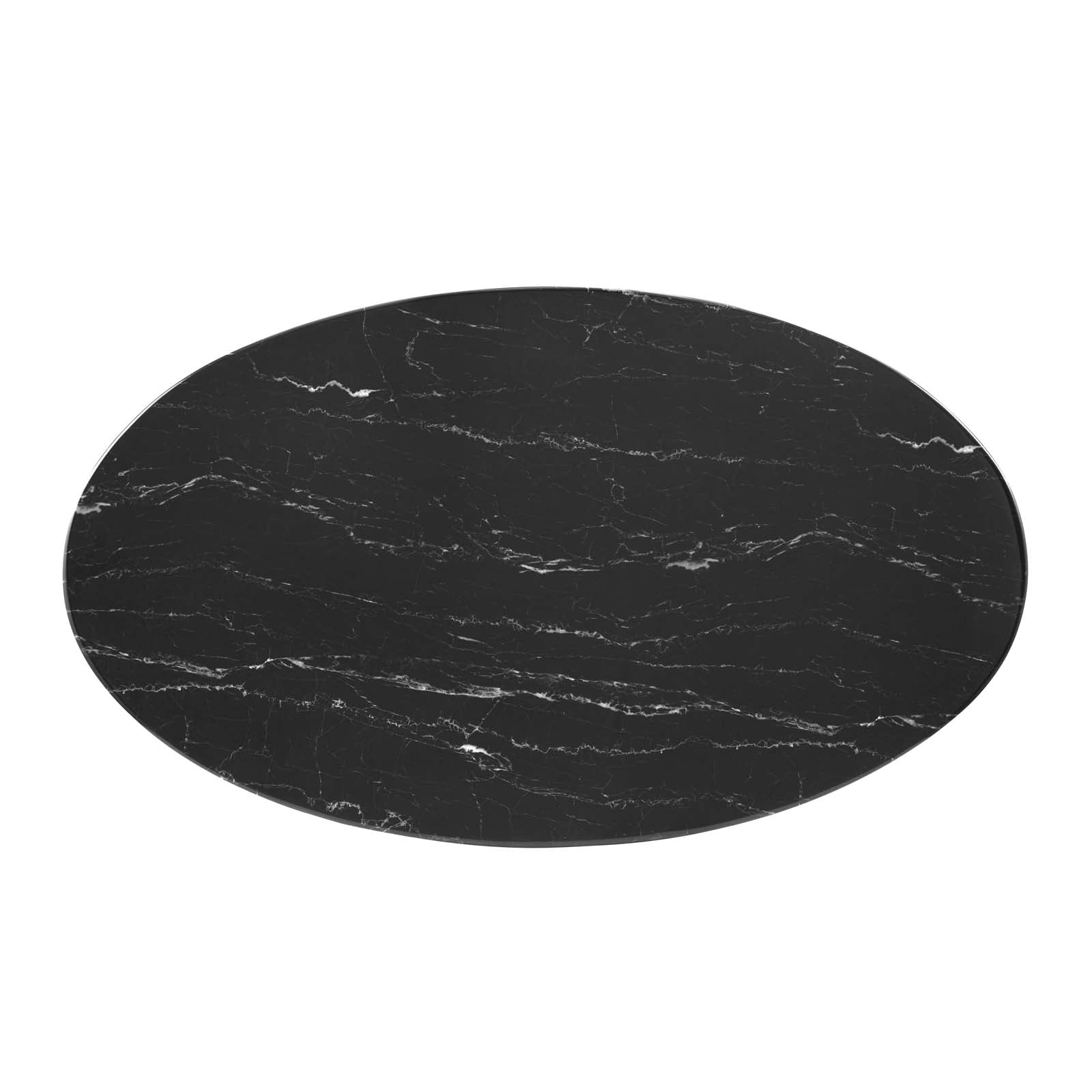 Zinque 48" Oval Artificial Marble Dining Table-Dining Table-Modway-Wall2Wall Furnishings