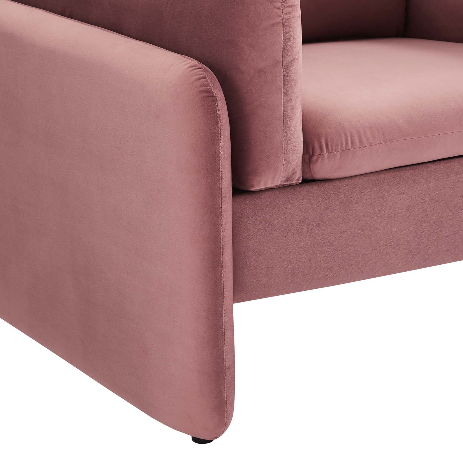 Indicate Performance Velvet Armchair-Armchair-Modway-Wall2Wall Furnishings