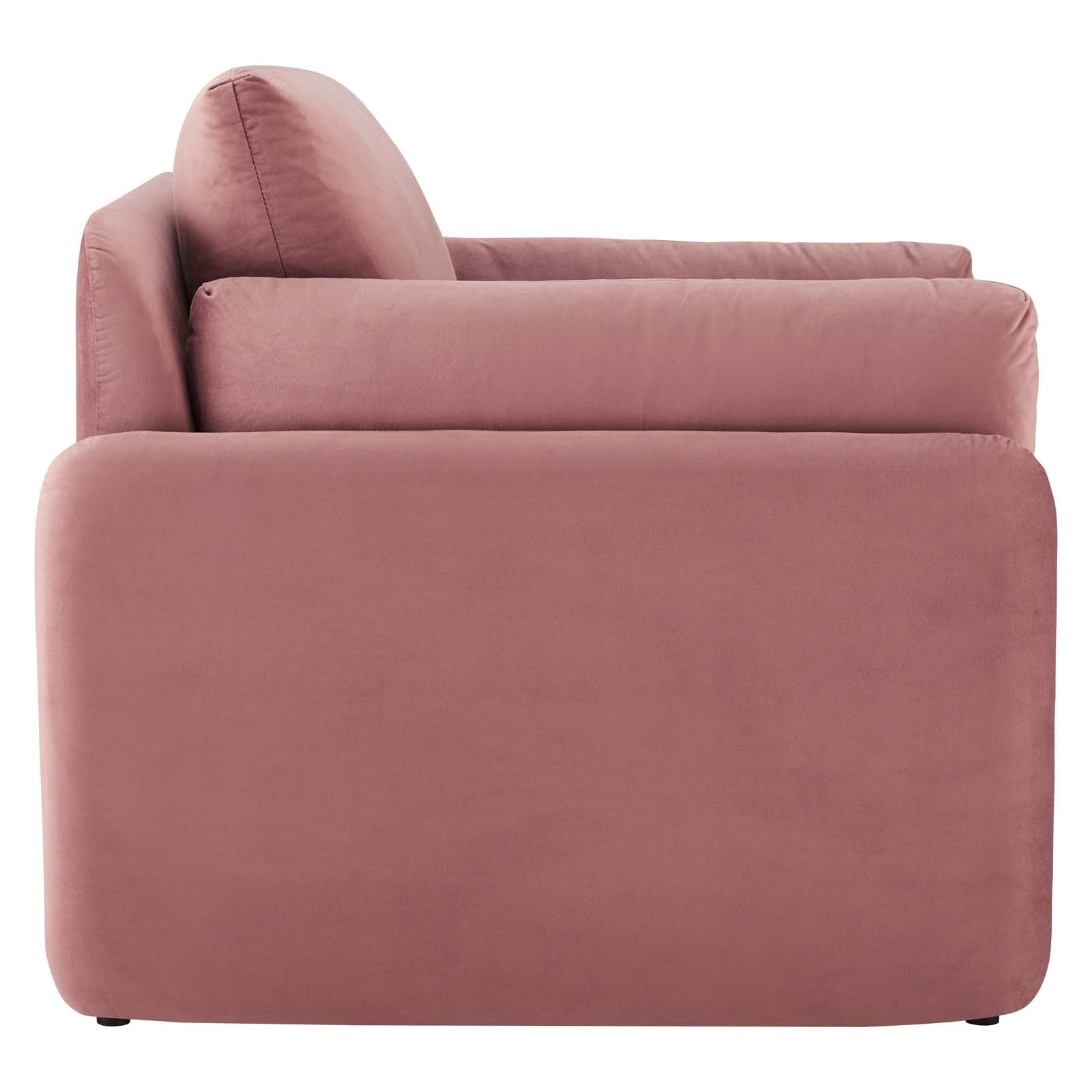 Indicate Performance Velvet Armchair-Armchair-Modway-Wall2Wall Furnishings