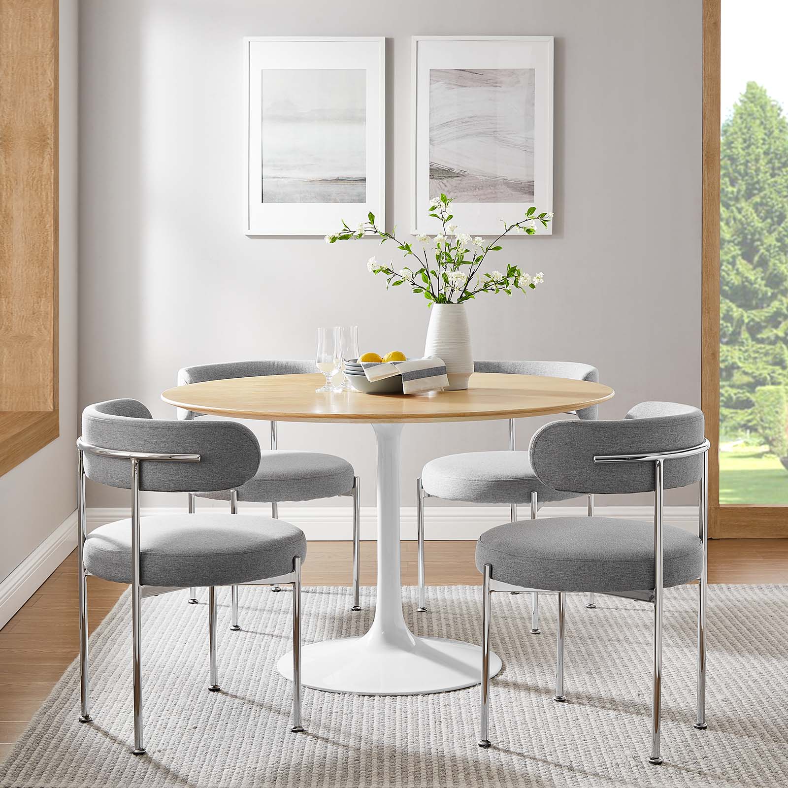 Lippa 47" Dining Table-Dining Table-Modway-Wall2Wall Furnishings