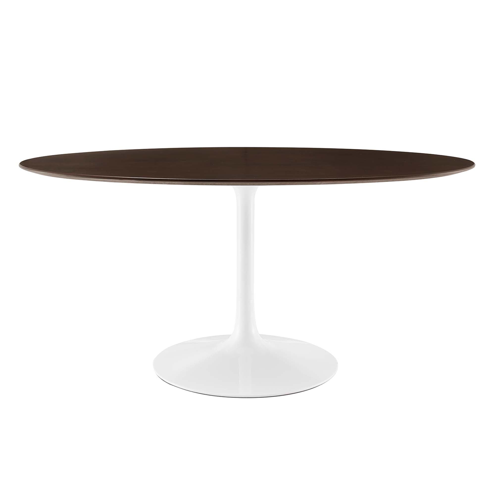 Lippa 60" Oval Cherry Walnut Wood Dining Table