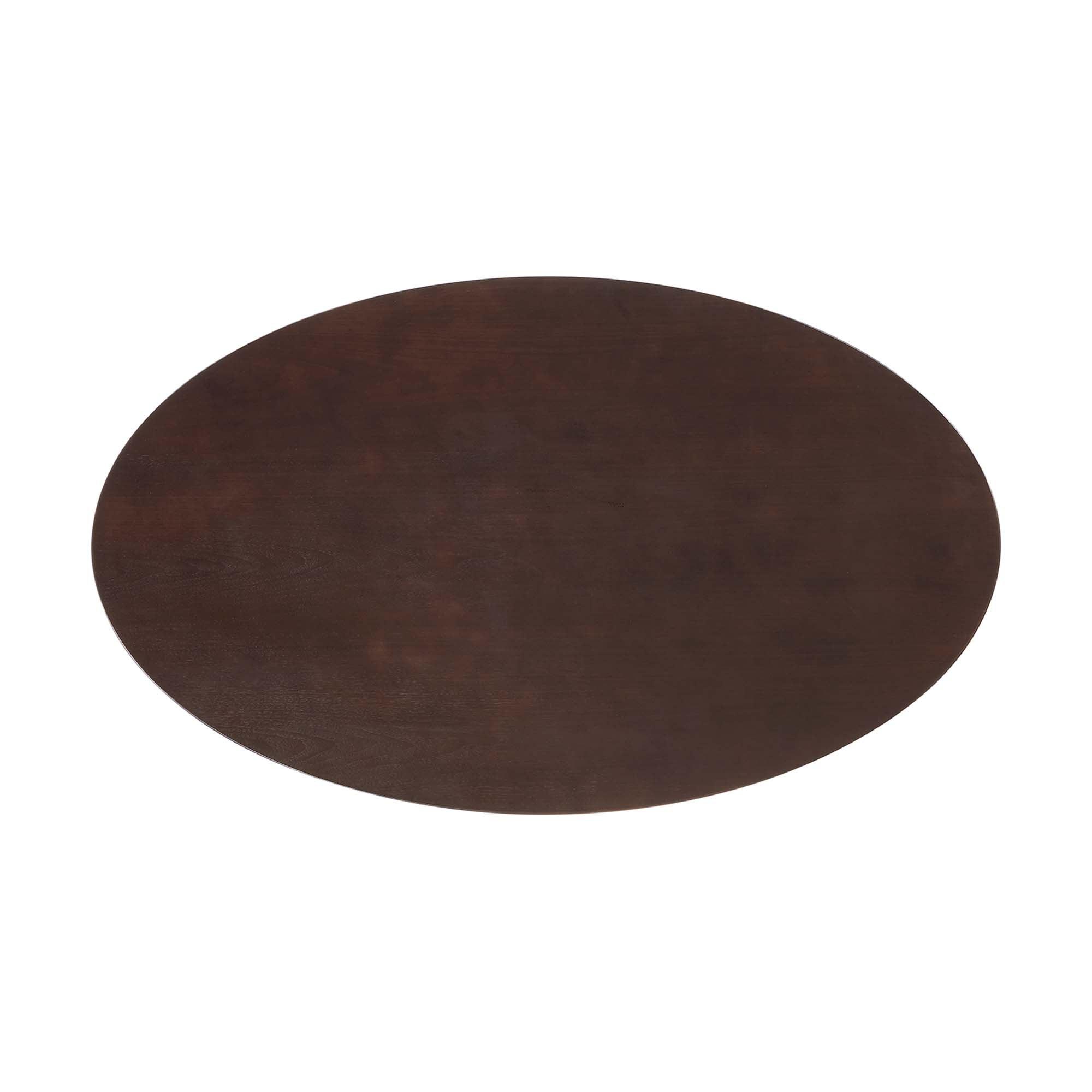 Lippa 60" Oval Cherry Walnut Wood Dining Table