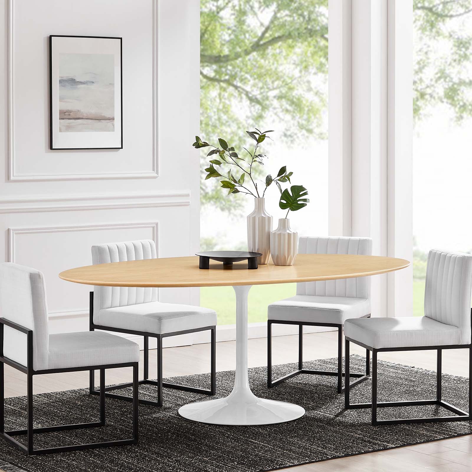 Lippa 78" Oval Dining Table-Dining Table-Modway-Wall2Wall Furnishings