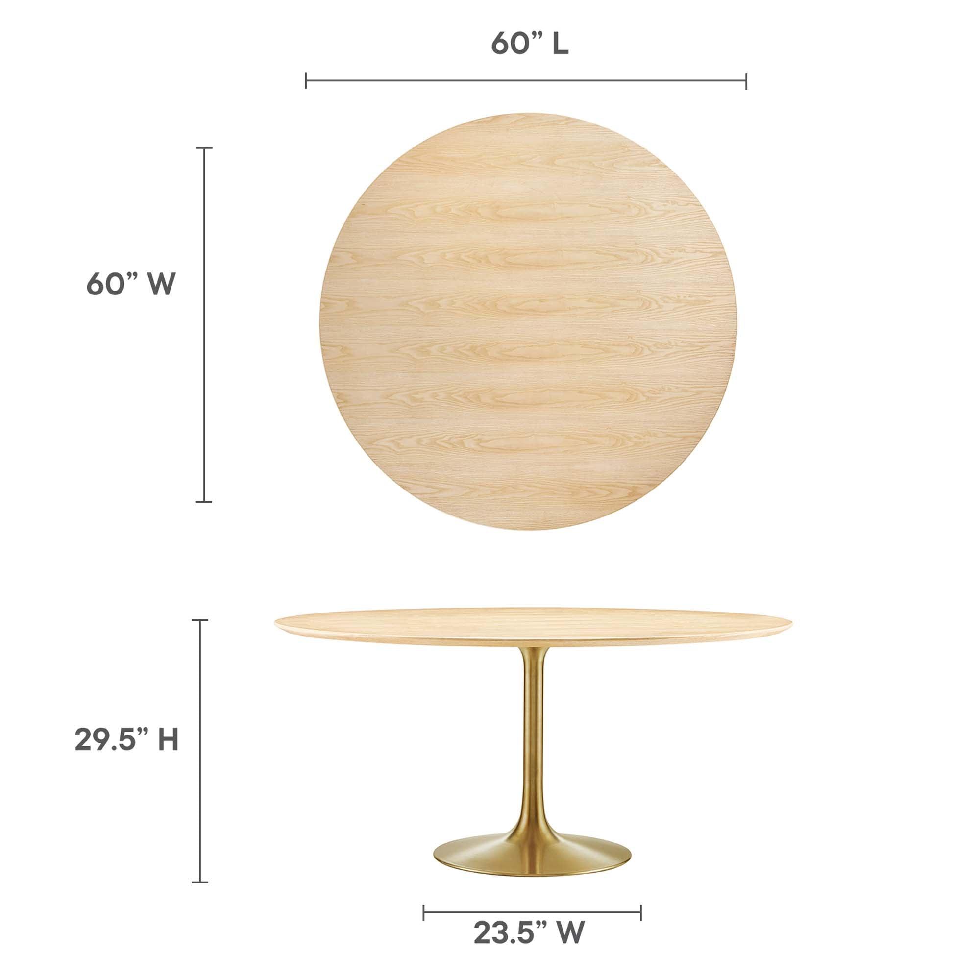 Lippa 60" Round Wood Dining Table