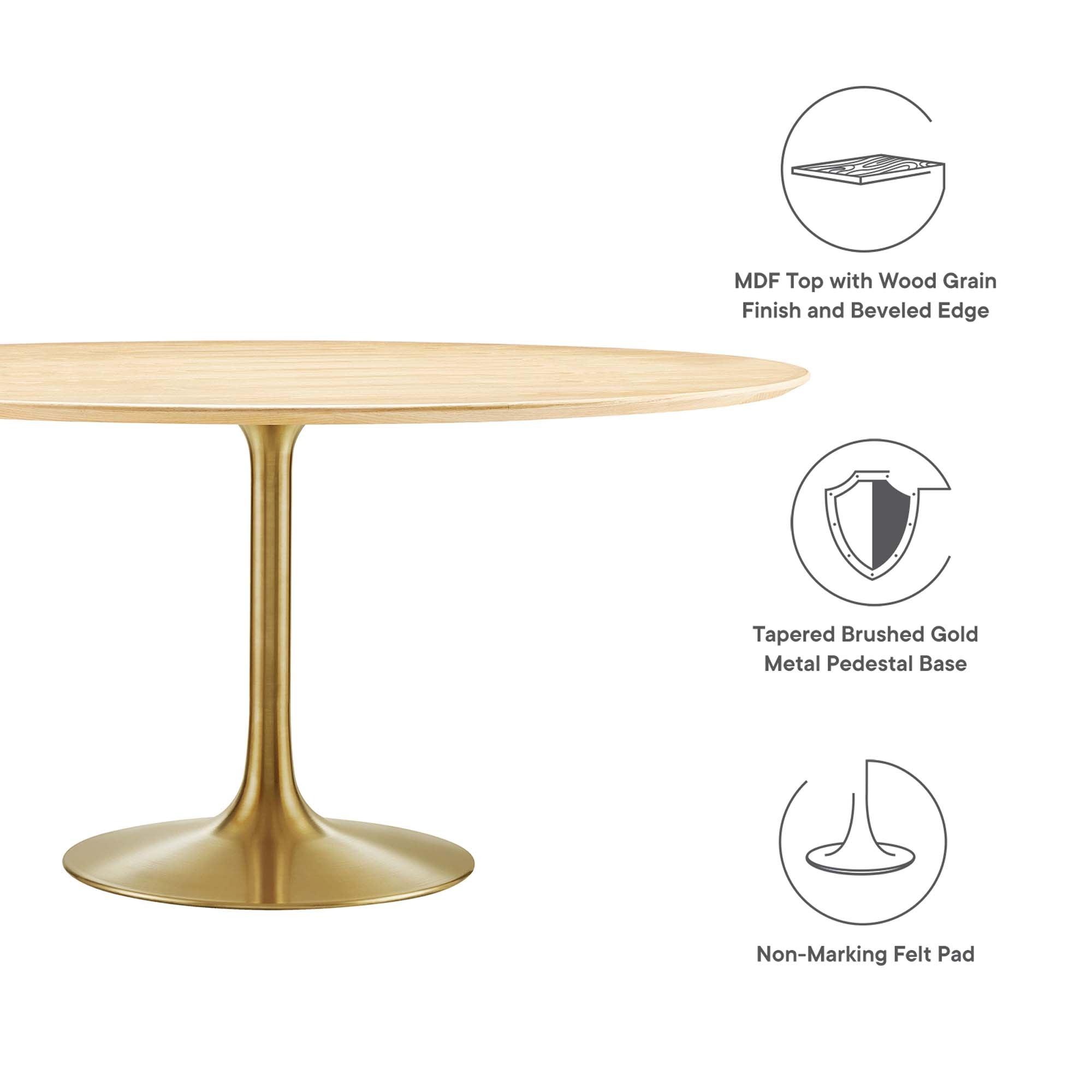 Lippa 60" Round Wood Dining Table