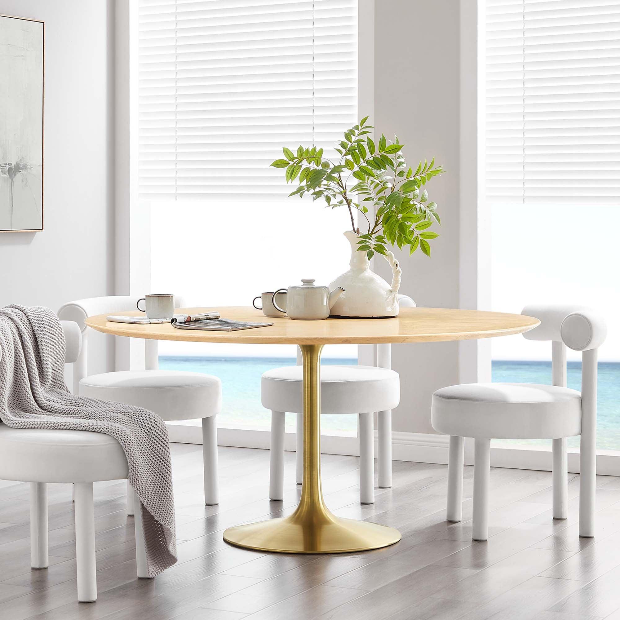Lippa 60" Round Wood Dining Table