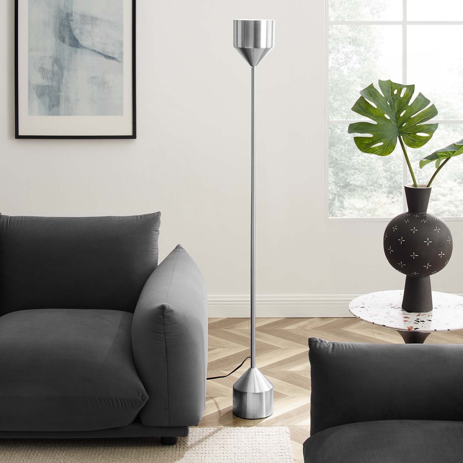 Kara Standing Floor Lamp-Floor Lamp-Modway-Wall2Wall Furnishings