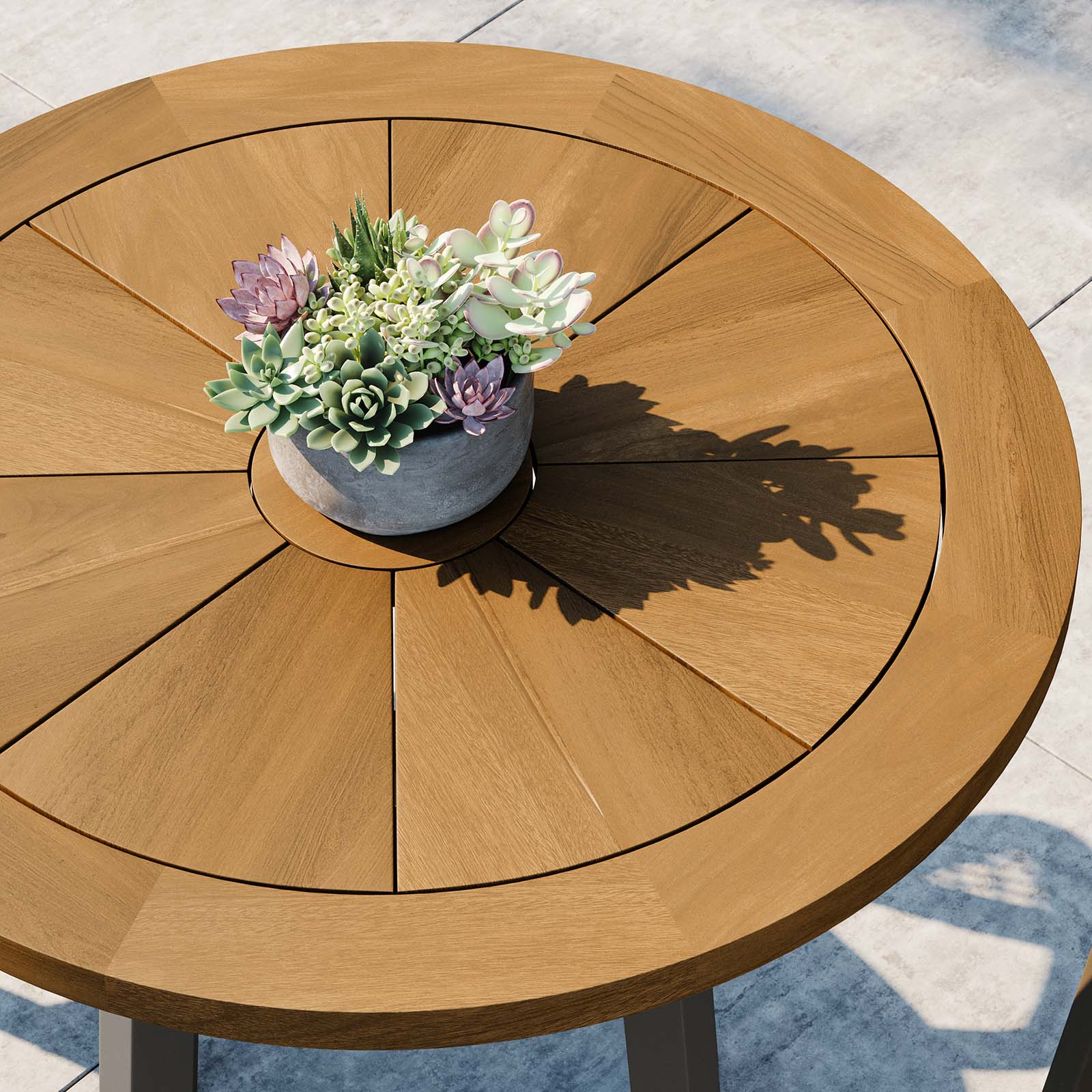 Meadow Outdoor Patio Teak Wood Dining Table-Outdoor Dining Table-Modway-Wall2Wall Furnishings