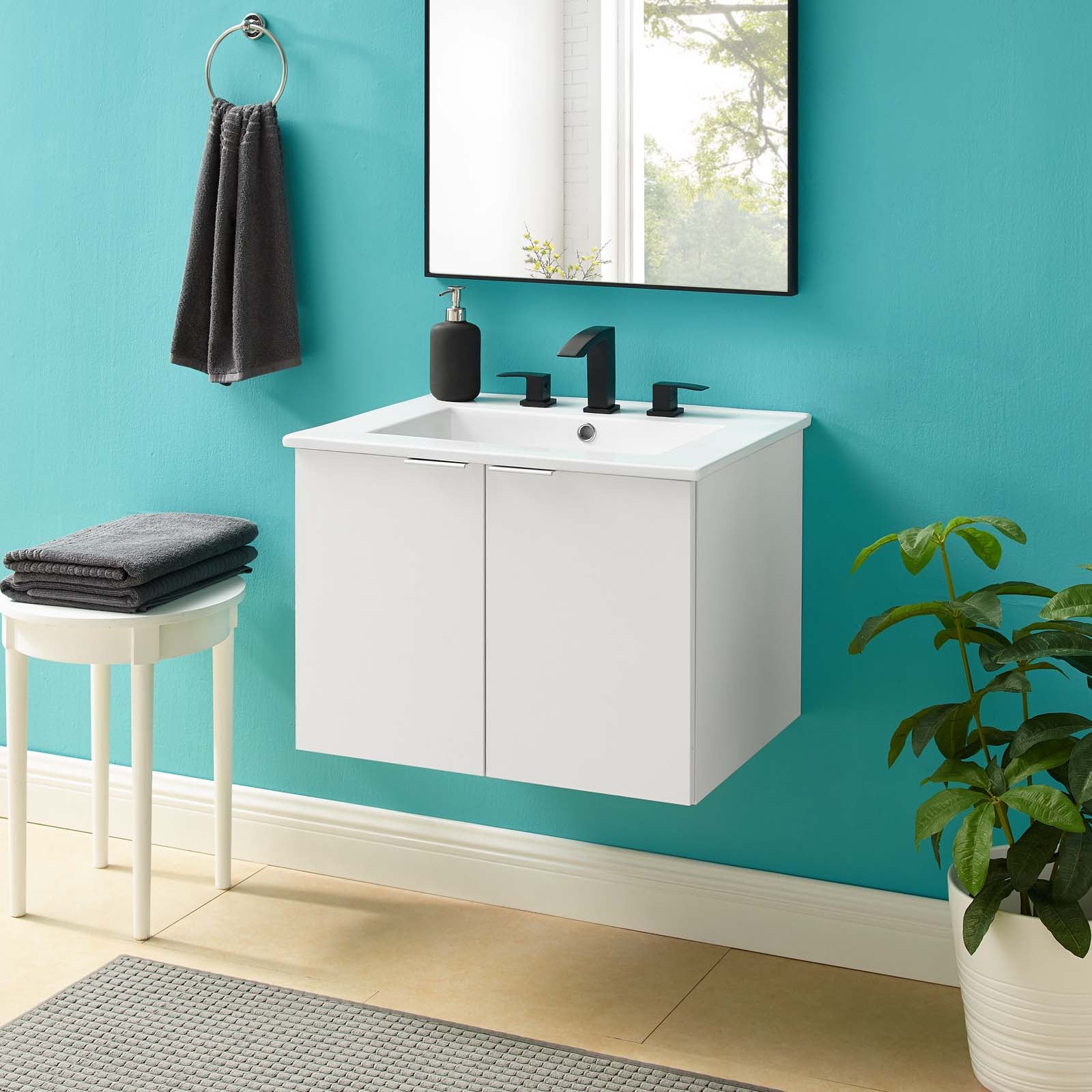 Maybelle 24" Wall-Mount Bathroom Vanity-Bathroom Vanity-Modway-Wall2Wall Furnishings