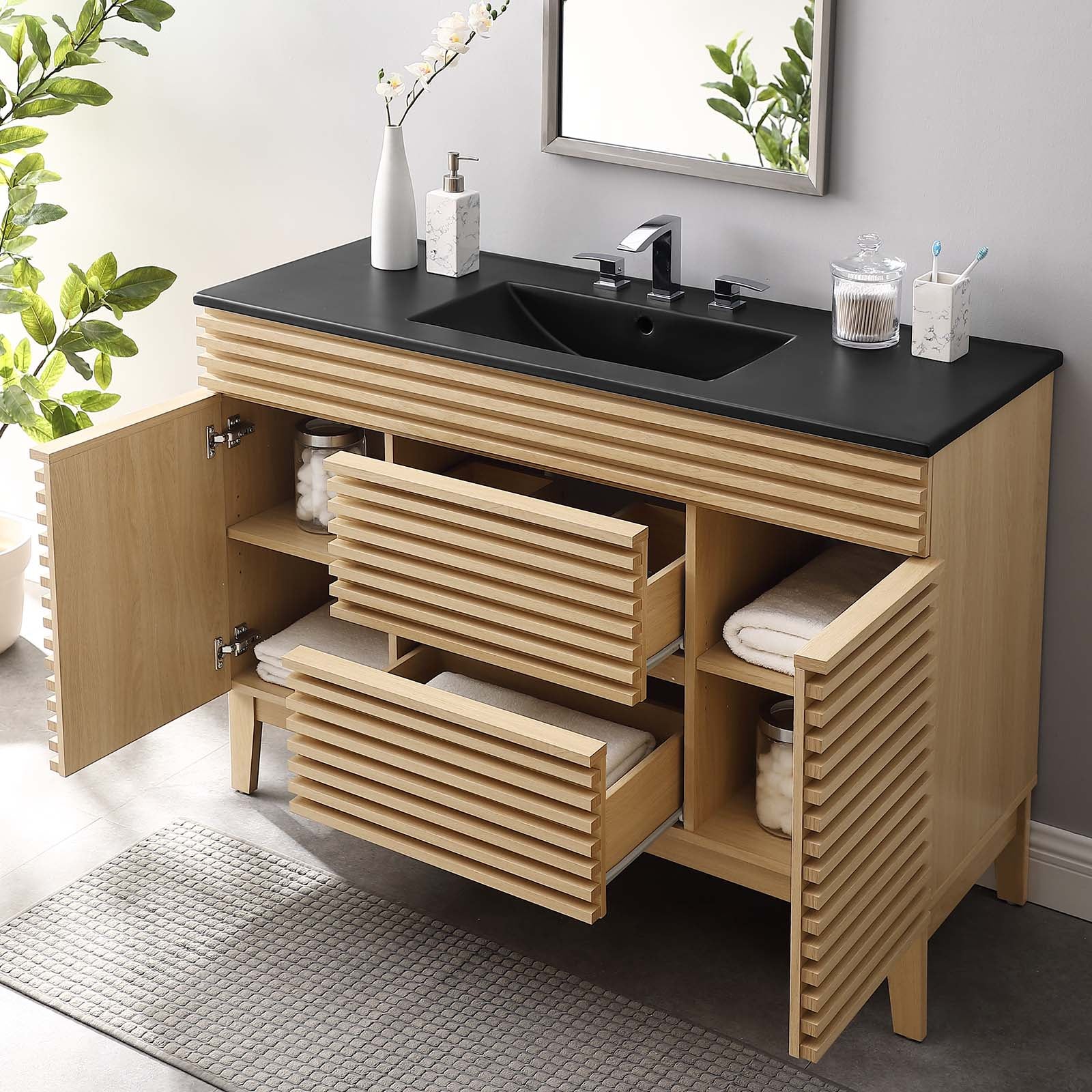 Render 48" Single Sink Bathroom Vanity-Bathroom Vanity-Modway-Wall2Wall Furnishings