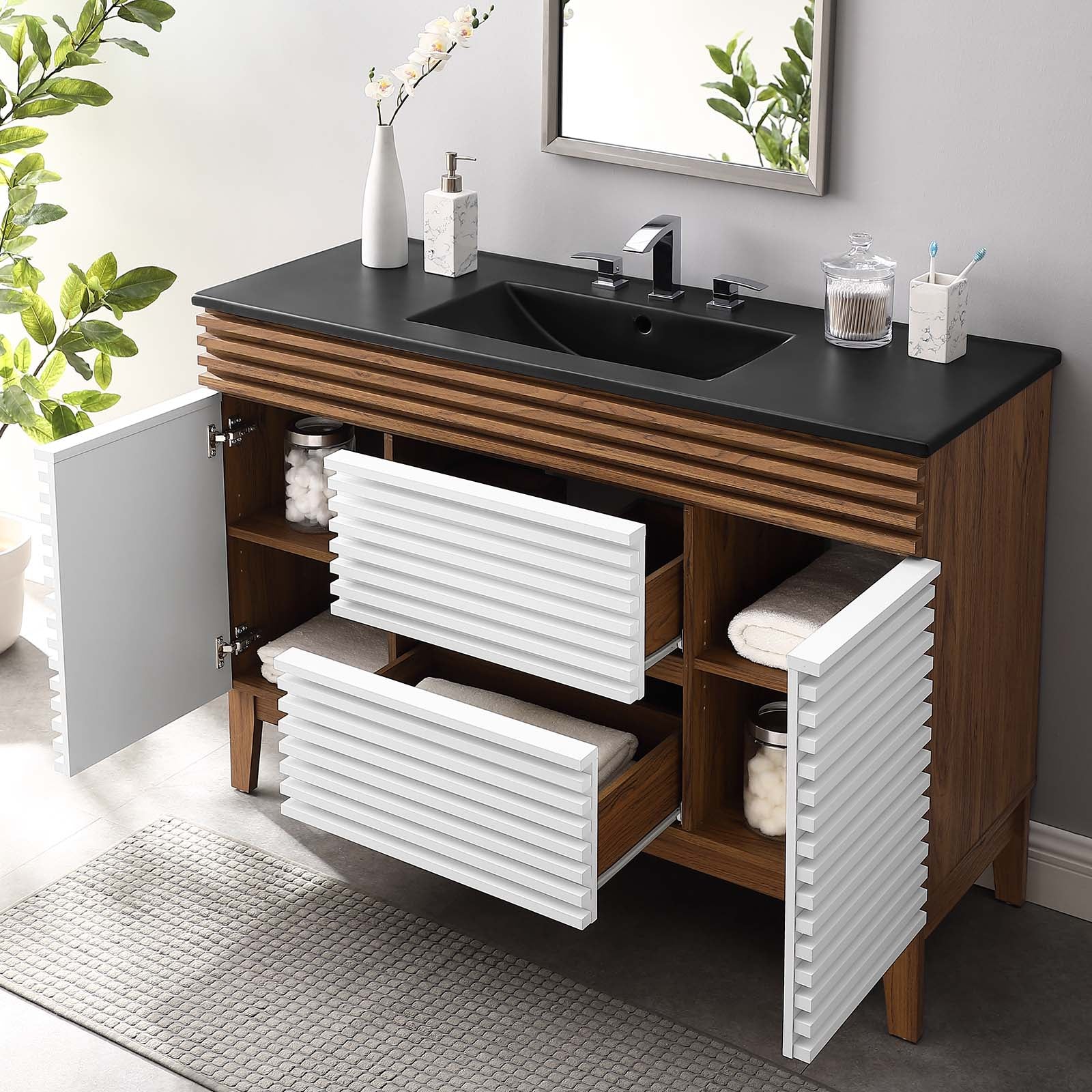 Render 48" Single Sink Bathroom Vanity-Bathroom Vanity-Modway-Wall2Wall Furnishings