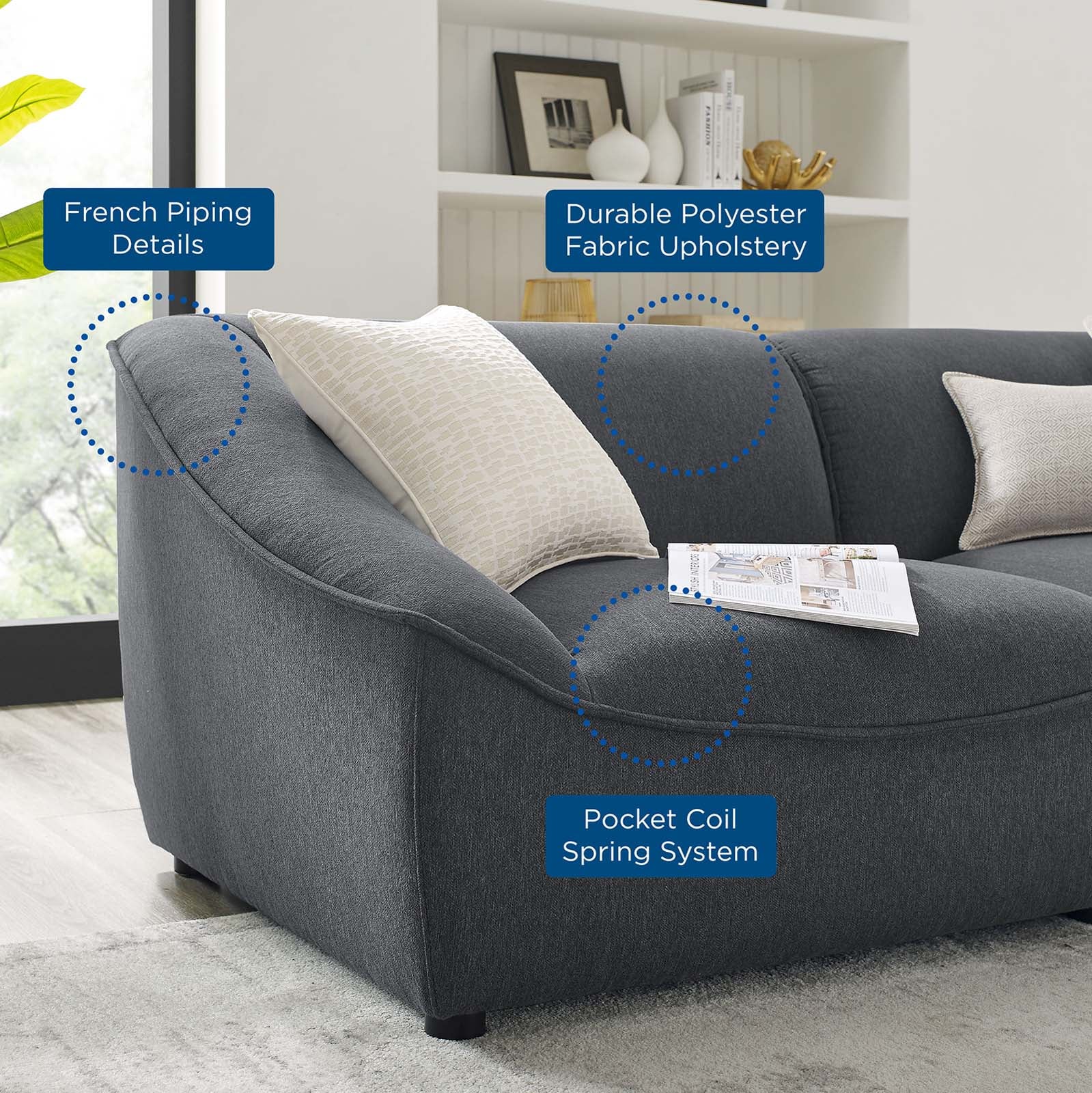 Comprise 2-Piece Loveseat-Loveseat-Modway-Wall2Wall Furnishings