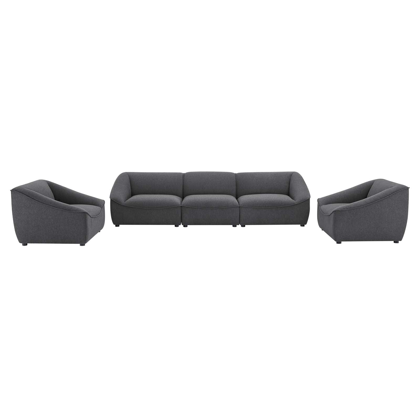 Comprise 5-Piece Living Room Set-Sofa Set-Modway-Wall2Wall Furnishings
