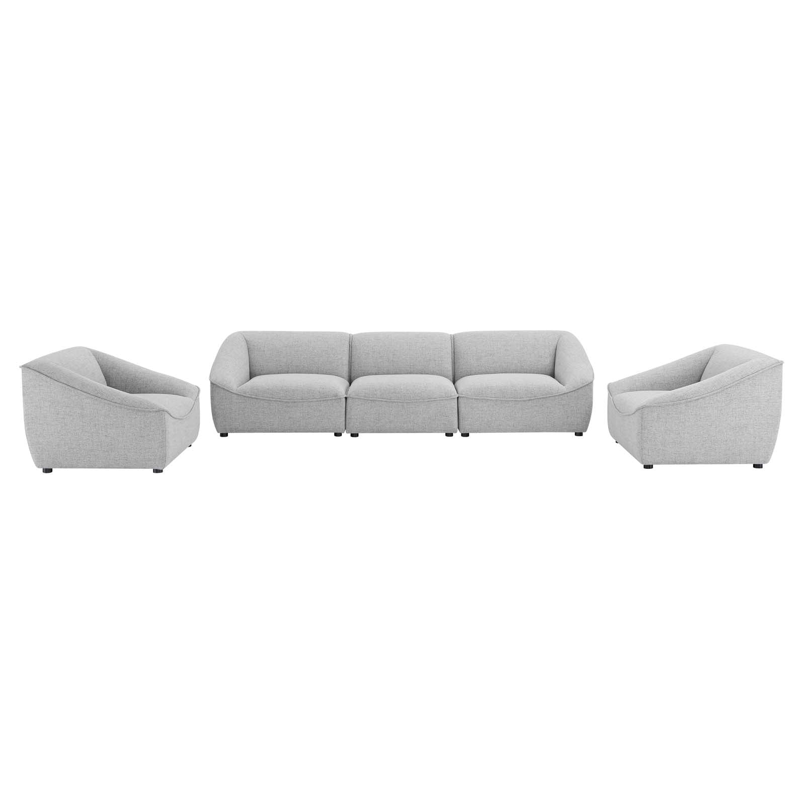 Comprise 5-Piece Living Room Set-Sofa Set-Modway-Wall2Wall Furnishings