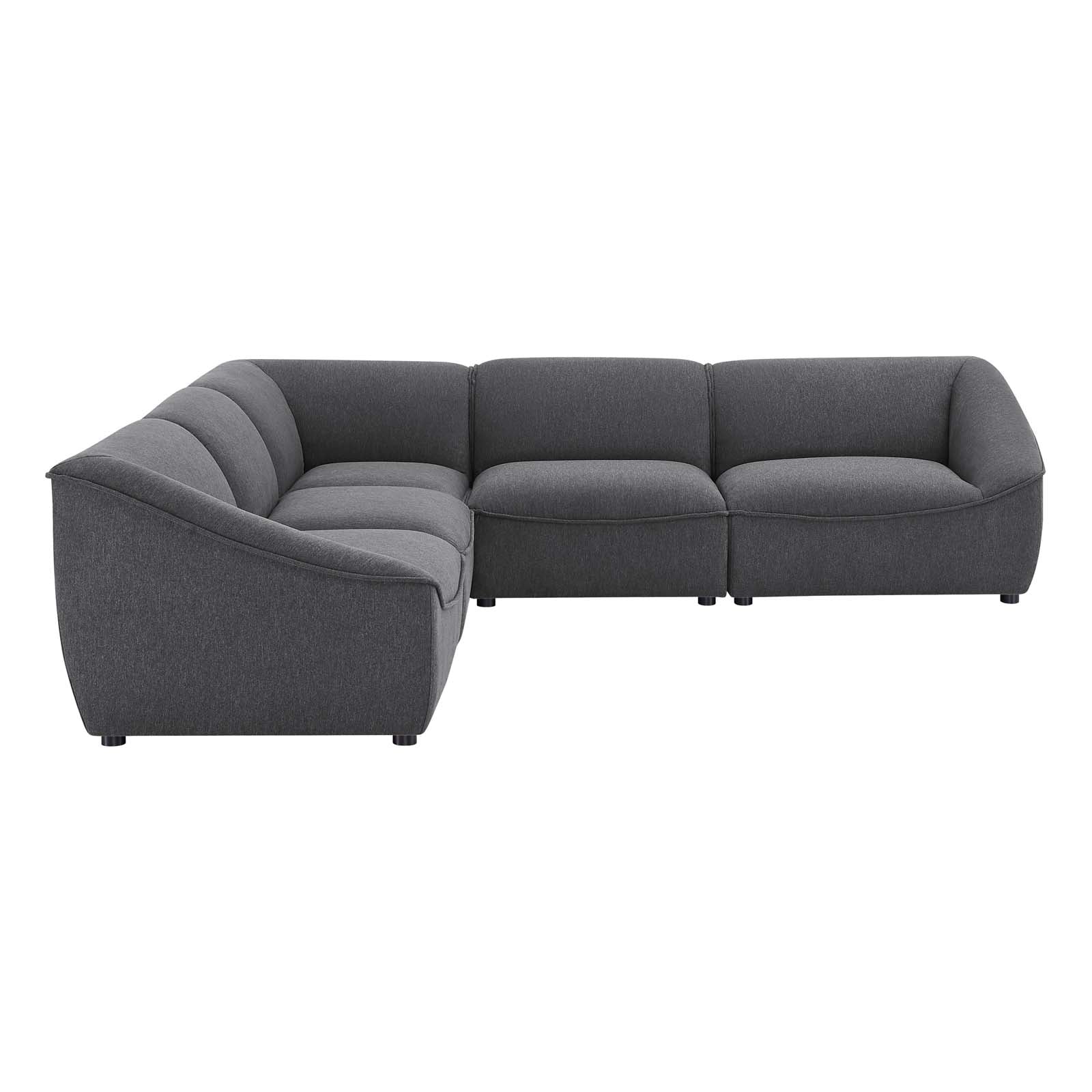 Comprise 5-Piece Sectional Sofa-Sectional-Modway-Wall2Wall Furnishings