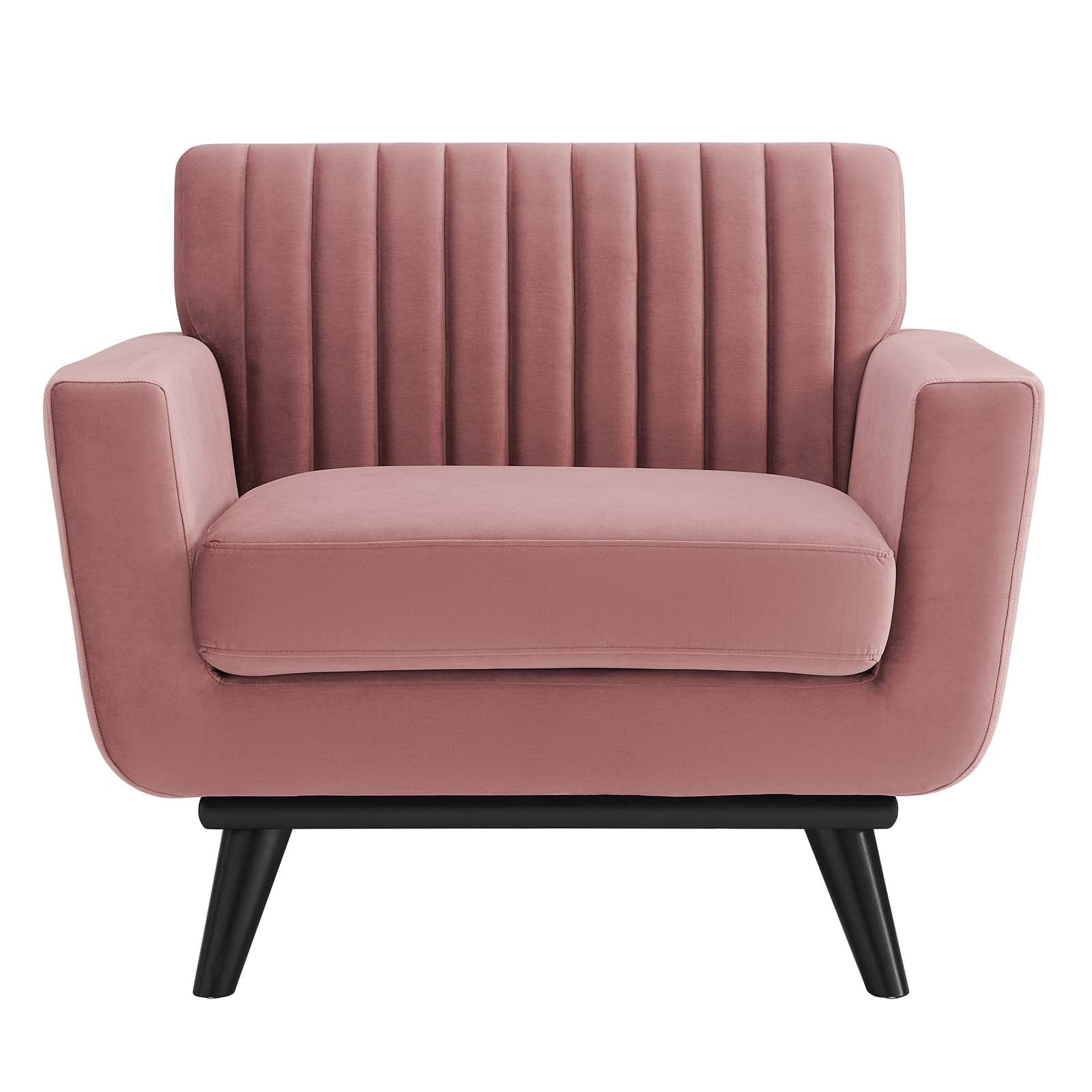 Engage Channel Tufted Performance Velvet Armchair-Armchair-Modway-Wall2Wall Furnishings