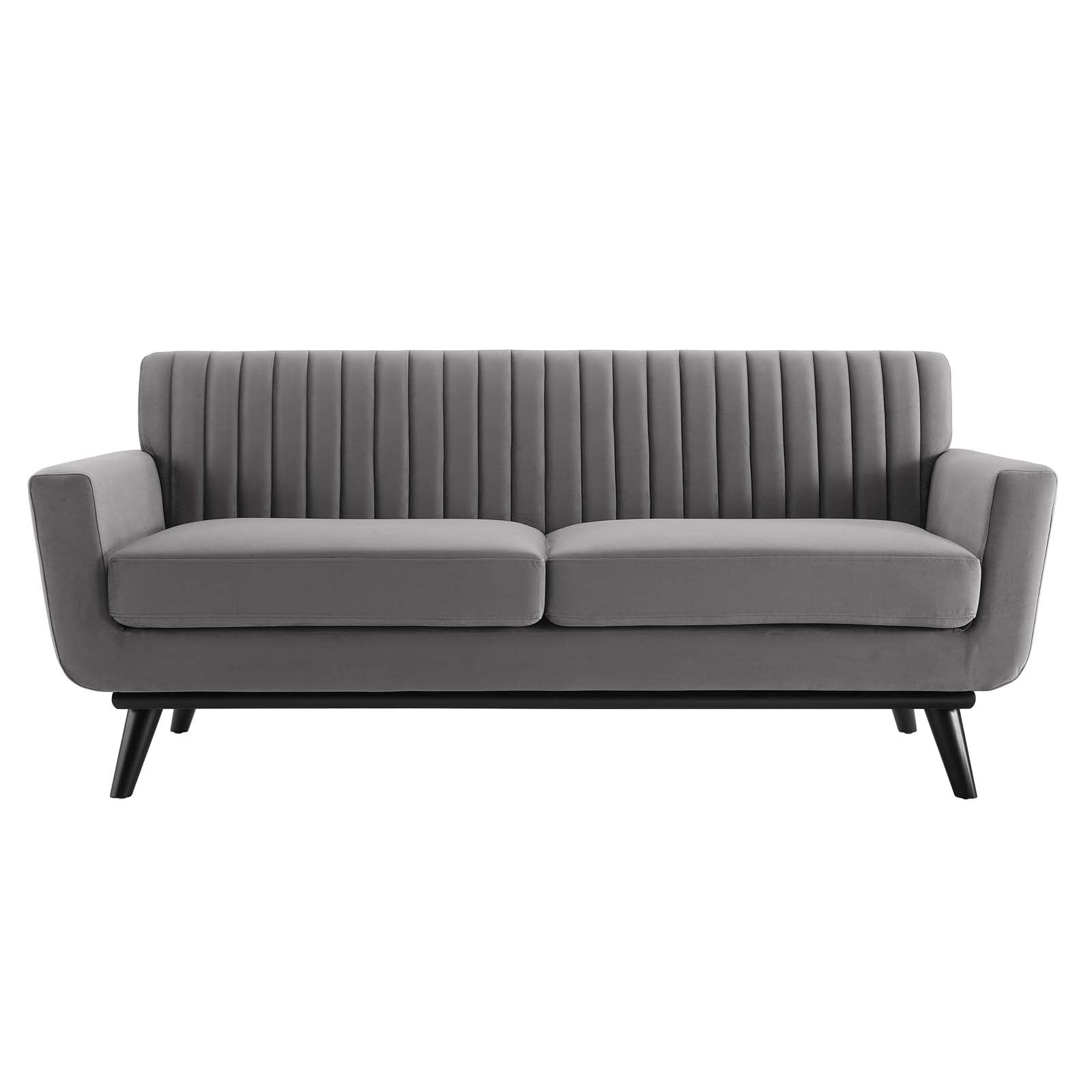 Engage Channel Tufted Performance Velvet Loveseat-Loveseat-Modway-Wall2Wall Furnishings
