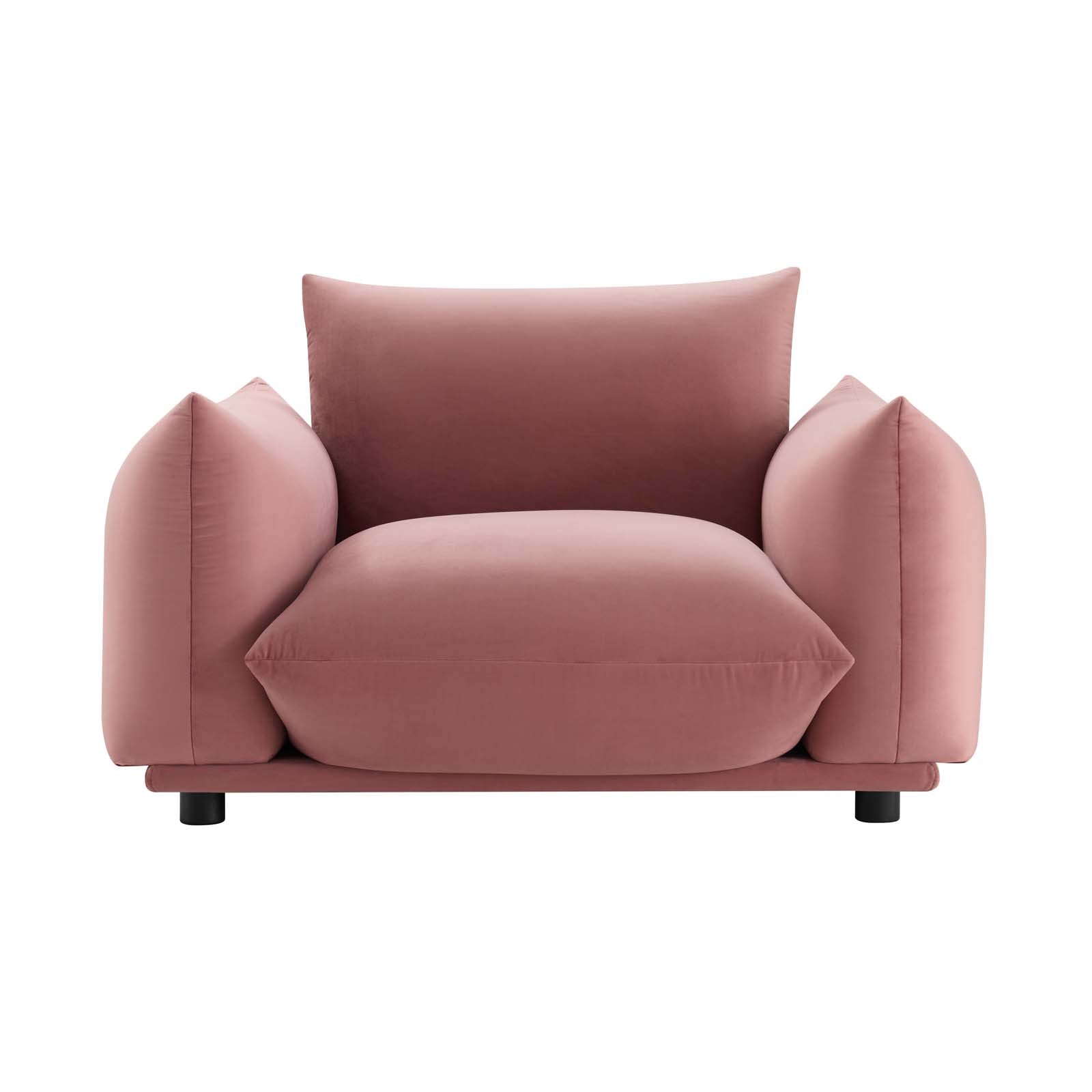 Copious Performance Velvet Armchair-Armchair-Modway-Wall2Wall Furnishings