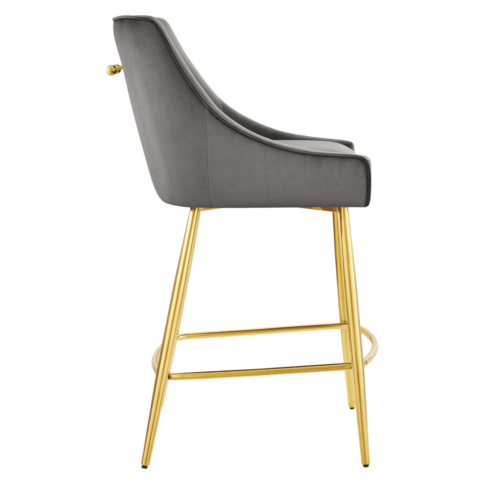 Discern Performance Velvet Counter Stool-Counter Stool-Modway-Wall2Wall Furnishings