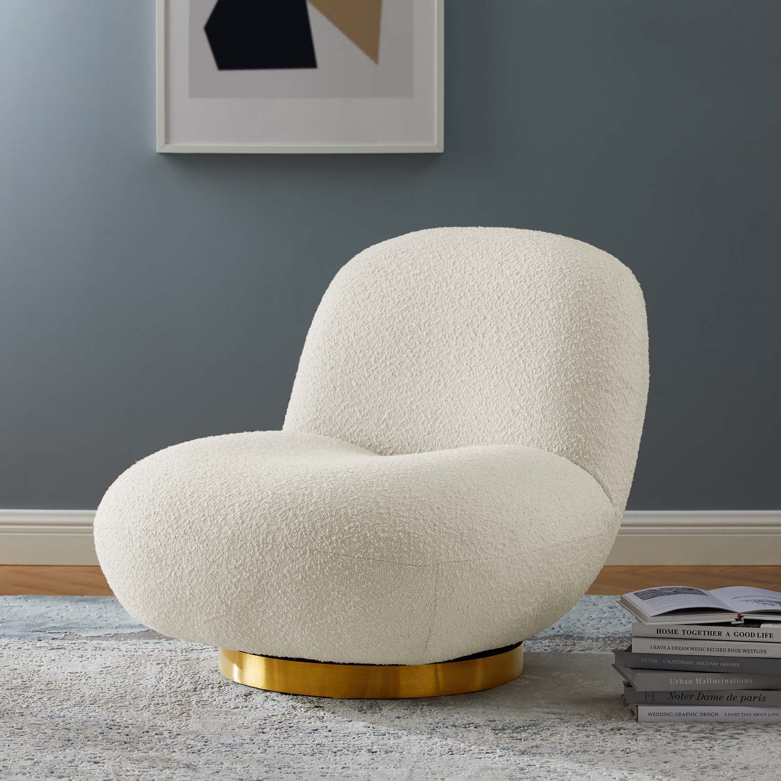Kindred Upholstered Fabric Swivel Chair-Chair-Modway-Wall2Wall Furnishings