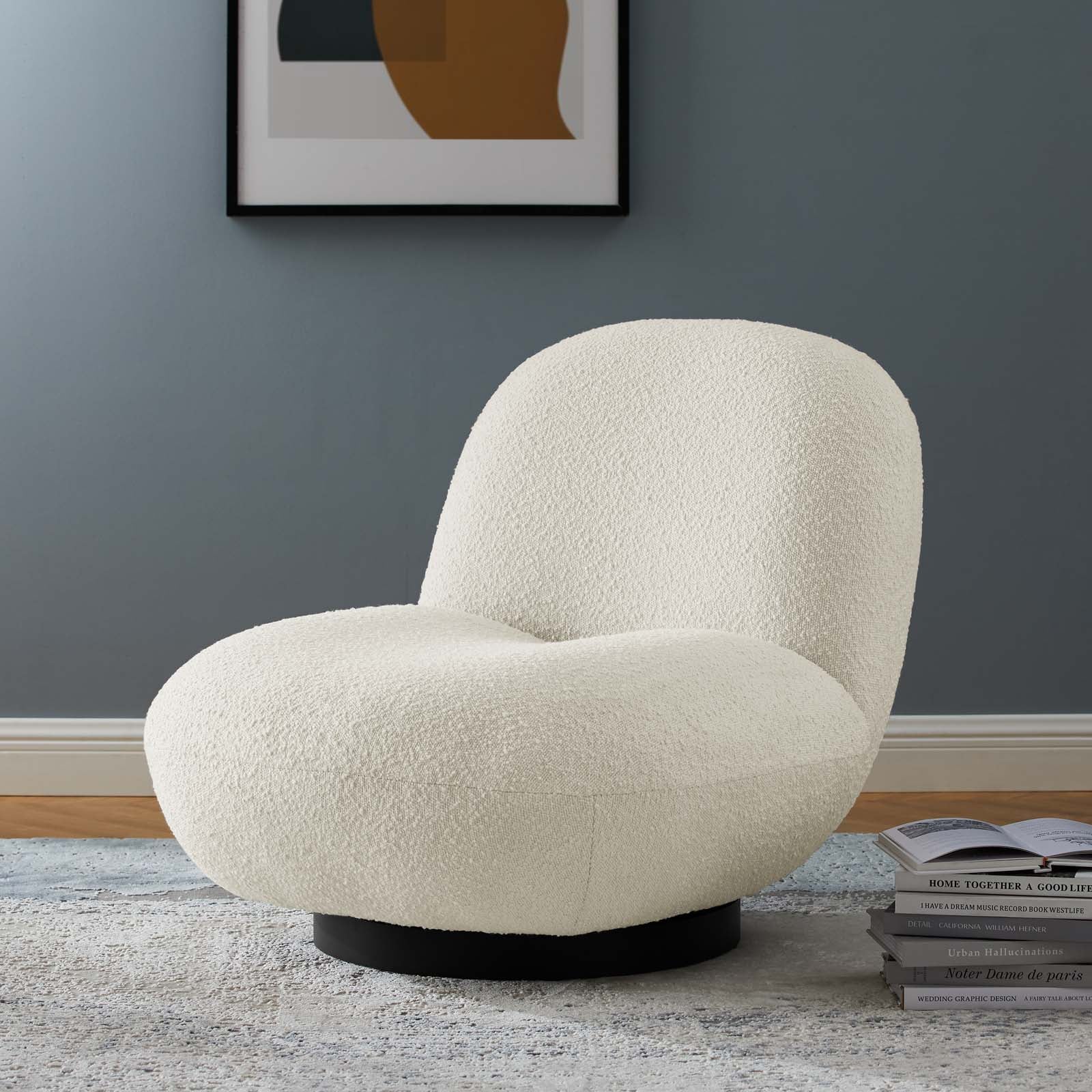 Kindred Upholstered Fabric Swivel Chair-Chair-Modway-Wall2Wall Furnishings