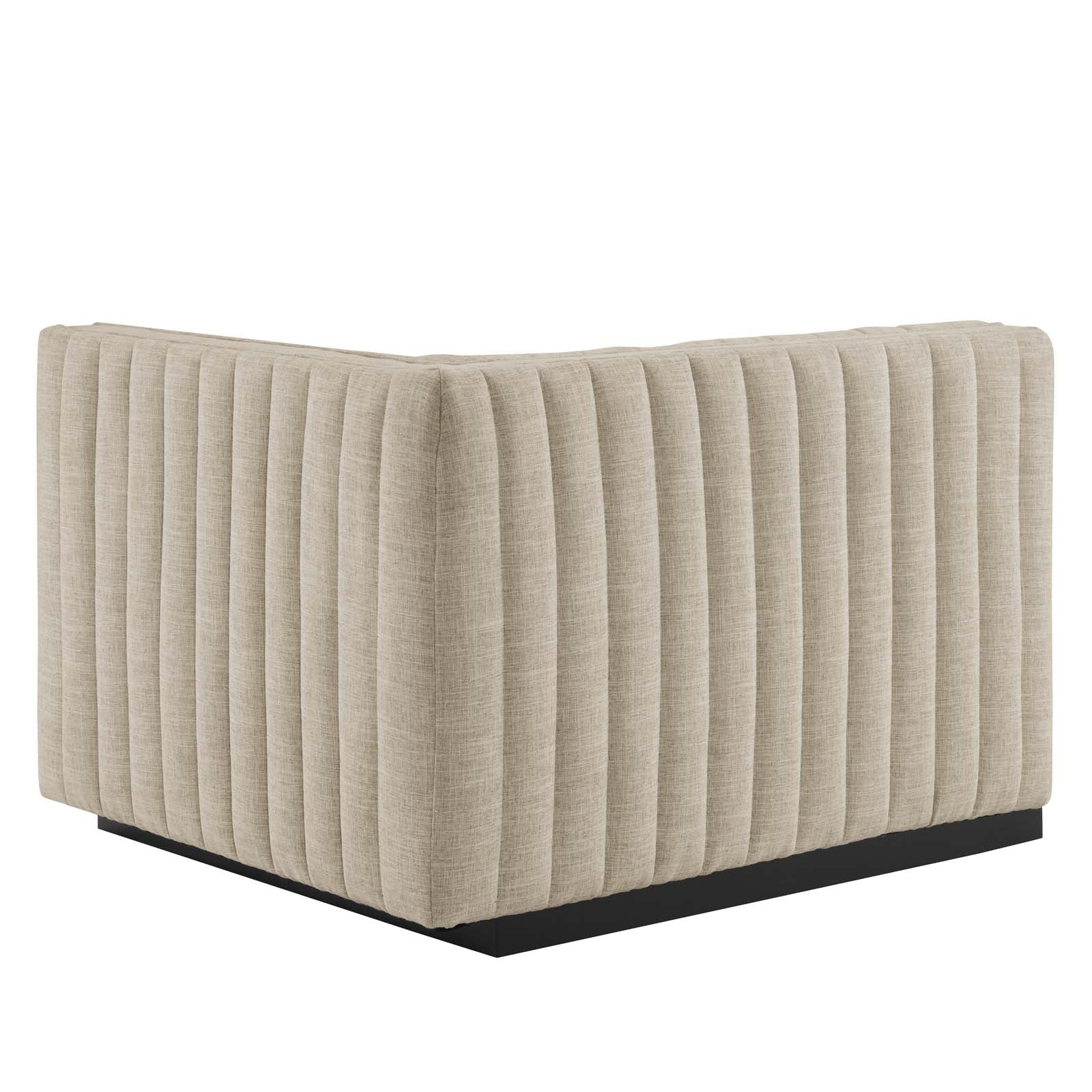 Conjure Channel Tufted Upholstered Fabric Right-Arm Chair-Chair-Modway-Wall2Wall Furnishings