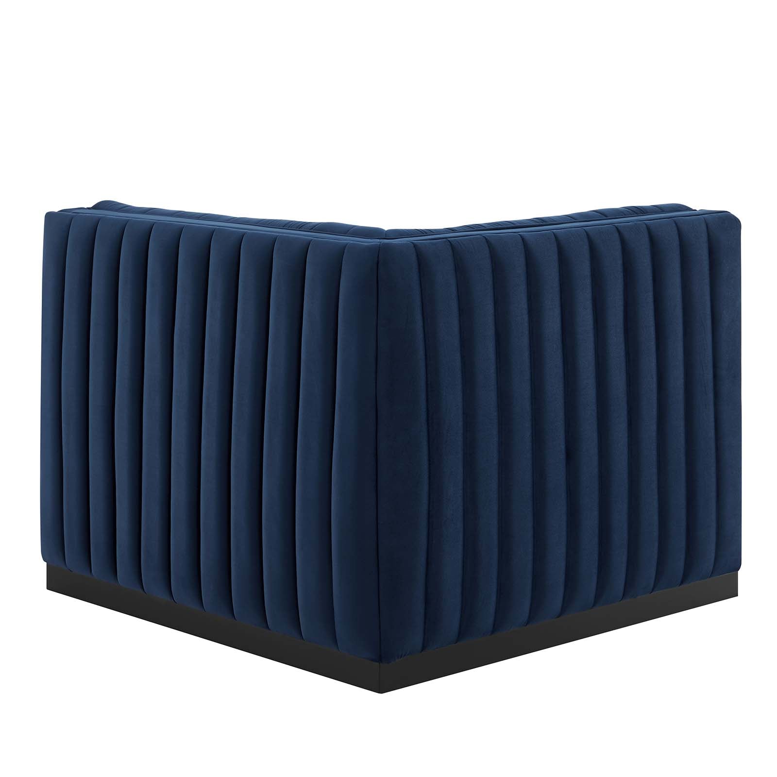Conjure Channel Tufted Performance Velvet Right Corner Chair-Chair-Modway-Wall2Wall Furnishings