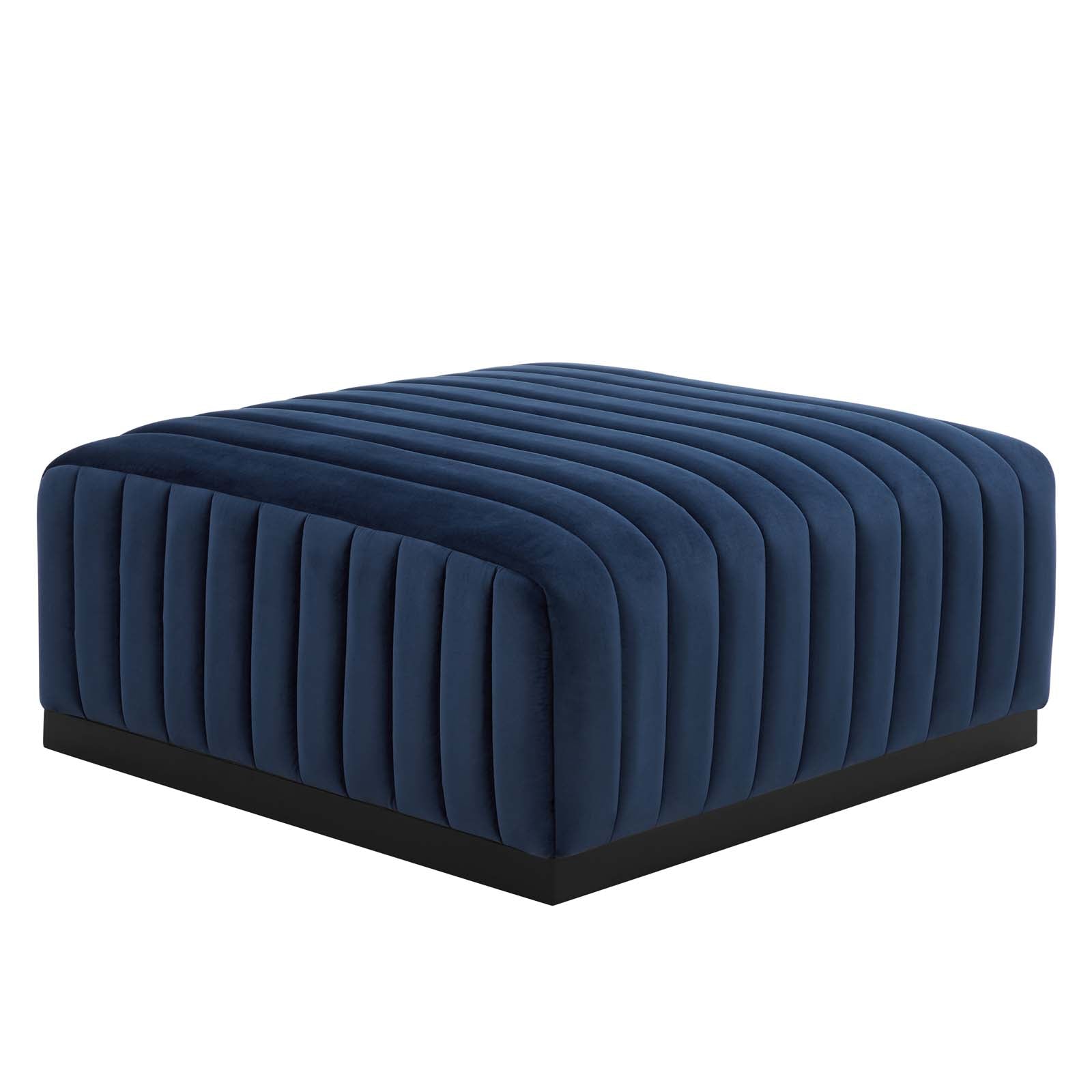 Conjure Channel Tufted Performance Velvet Ottoman-Ottoman-Modway-Wall2Wall Furnishings