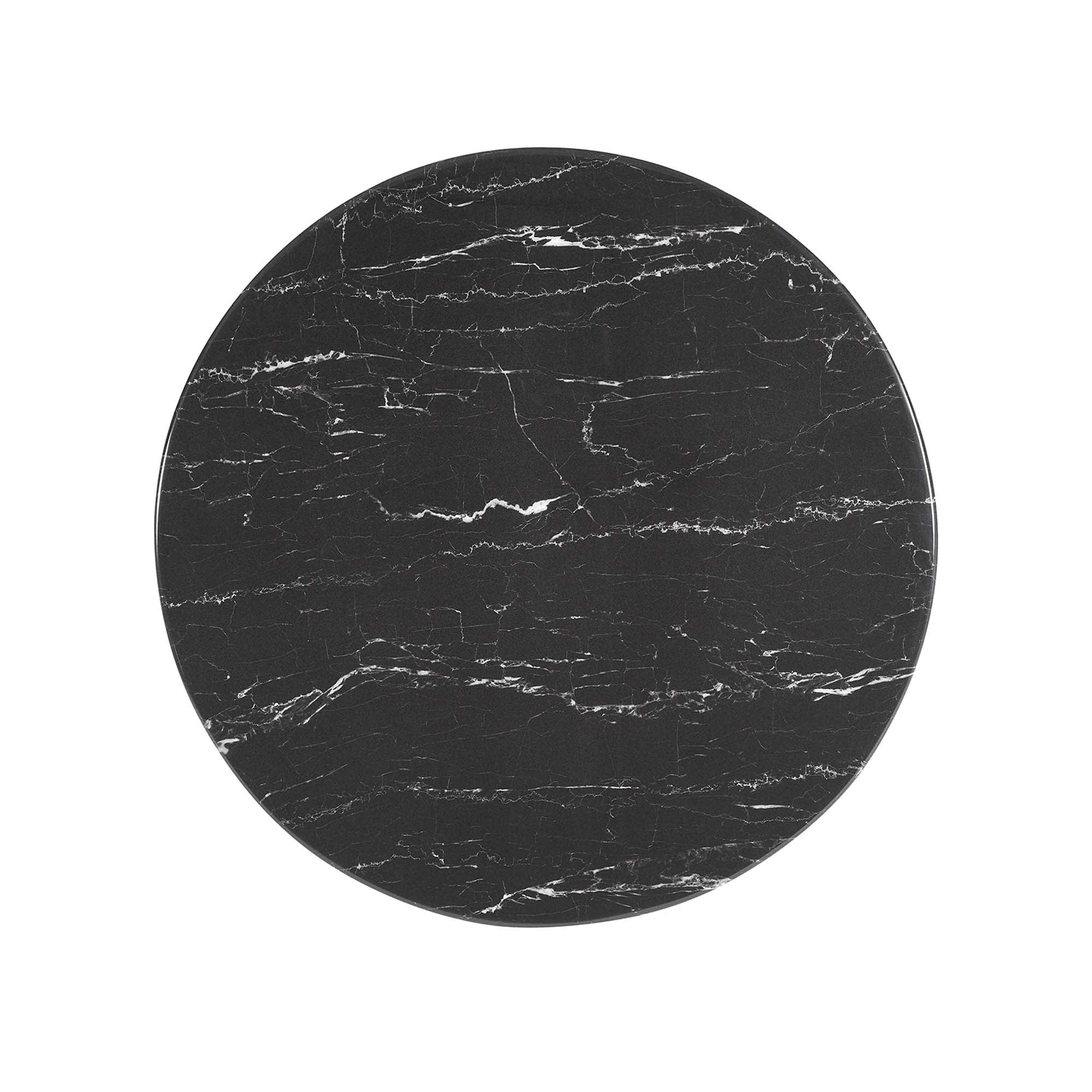 Lippa 28" Round Faux Marble Bar Table