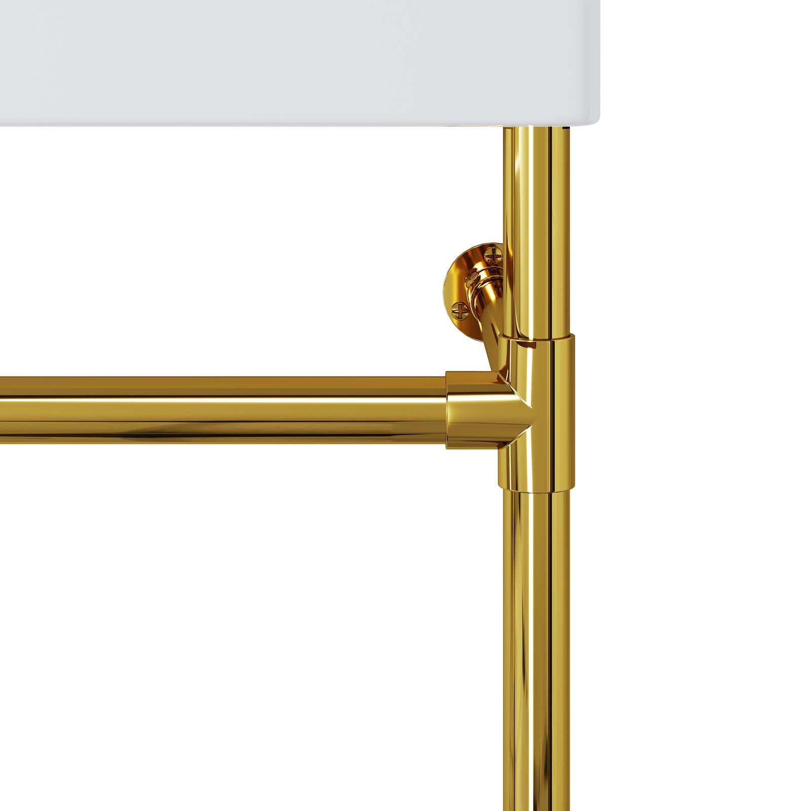 Redeem 32" Wall-Mount Gold Stainless Steel Bathroom Vanity-Bathroom Vanity-Modway-Wall2Wall Furnishings