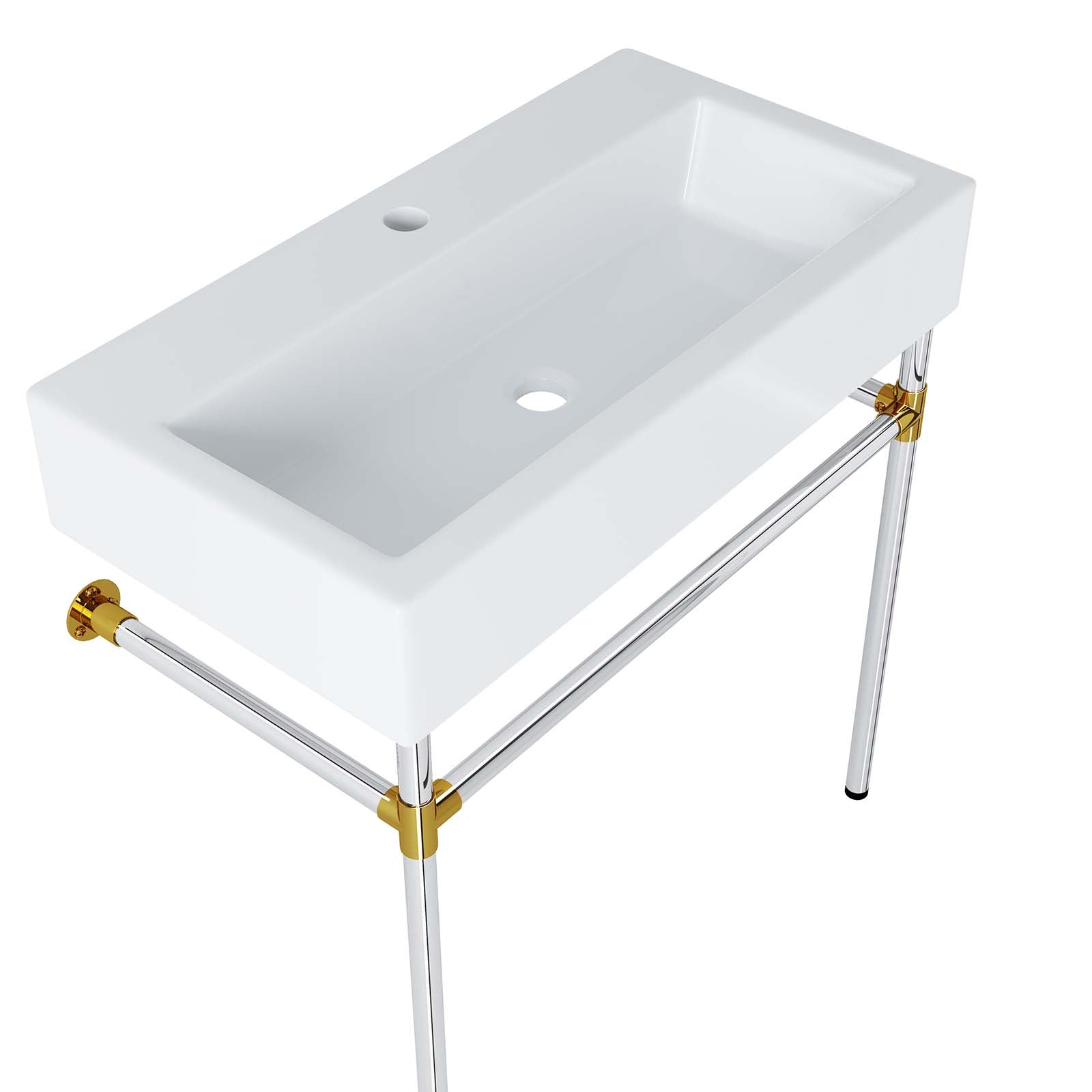 Redeem 32" Silver Stainless Steel Wall-Mount Bathroom Vanity-Bathroom Vanity-Modway-Wall2Wall Furnishings