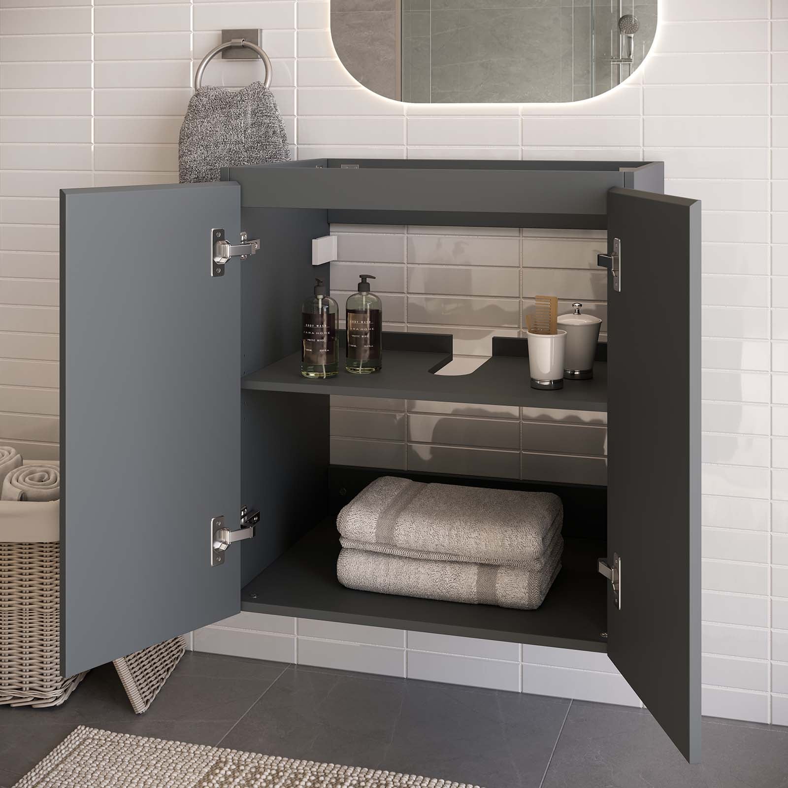 Vitality 24" Wall-Mount Bathroom Vanity (Sink Basin Not Included)-Bathroom Vanity-Modway-Wall2Wall Furnishings