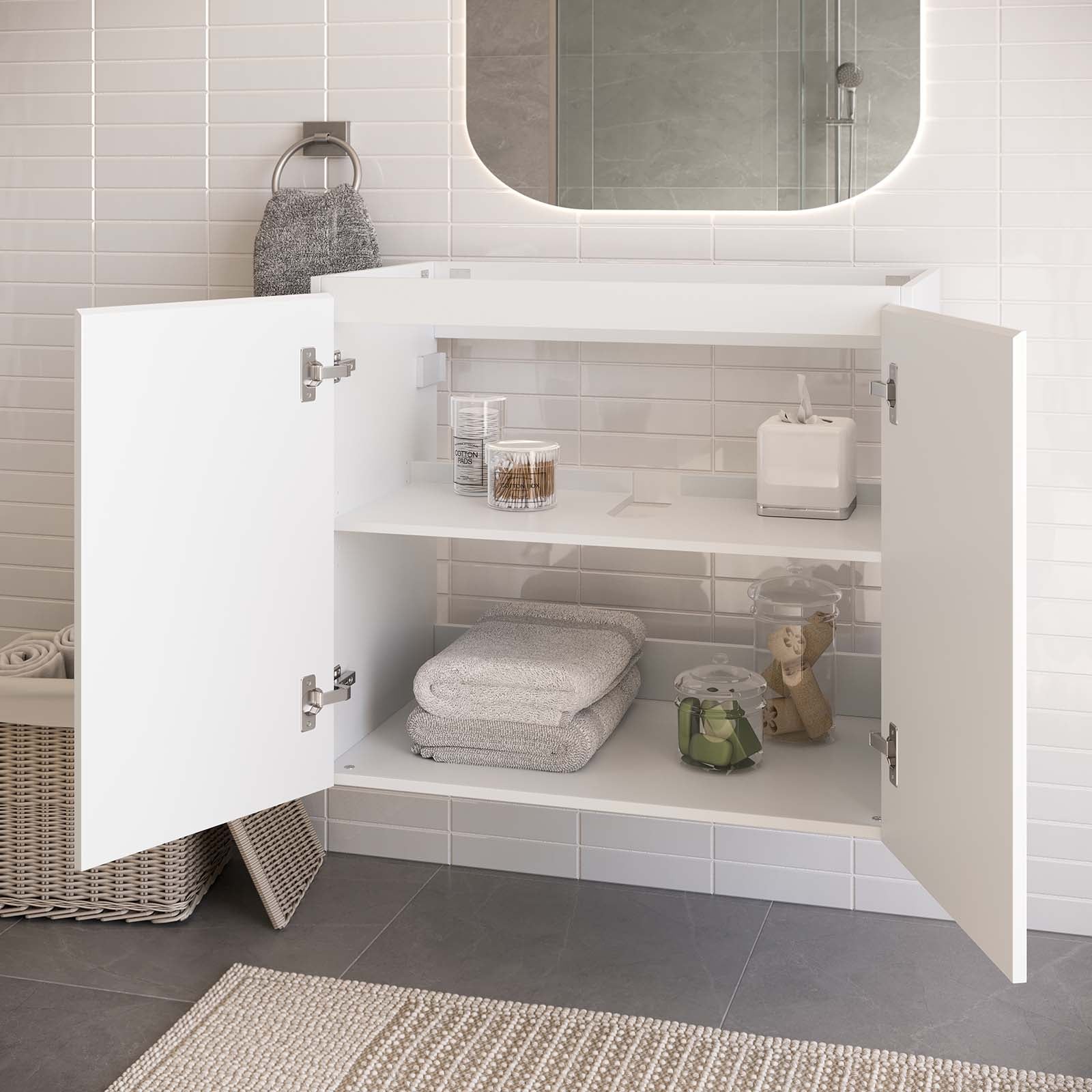 Vitality 30" Wall-Mount Bathroom Vanity (Sink Basin Not Included)-Bathroom Vanity-Modway-Wall2Wall Furnishings