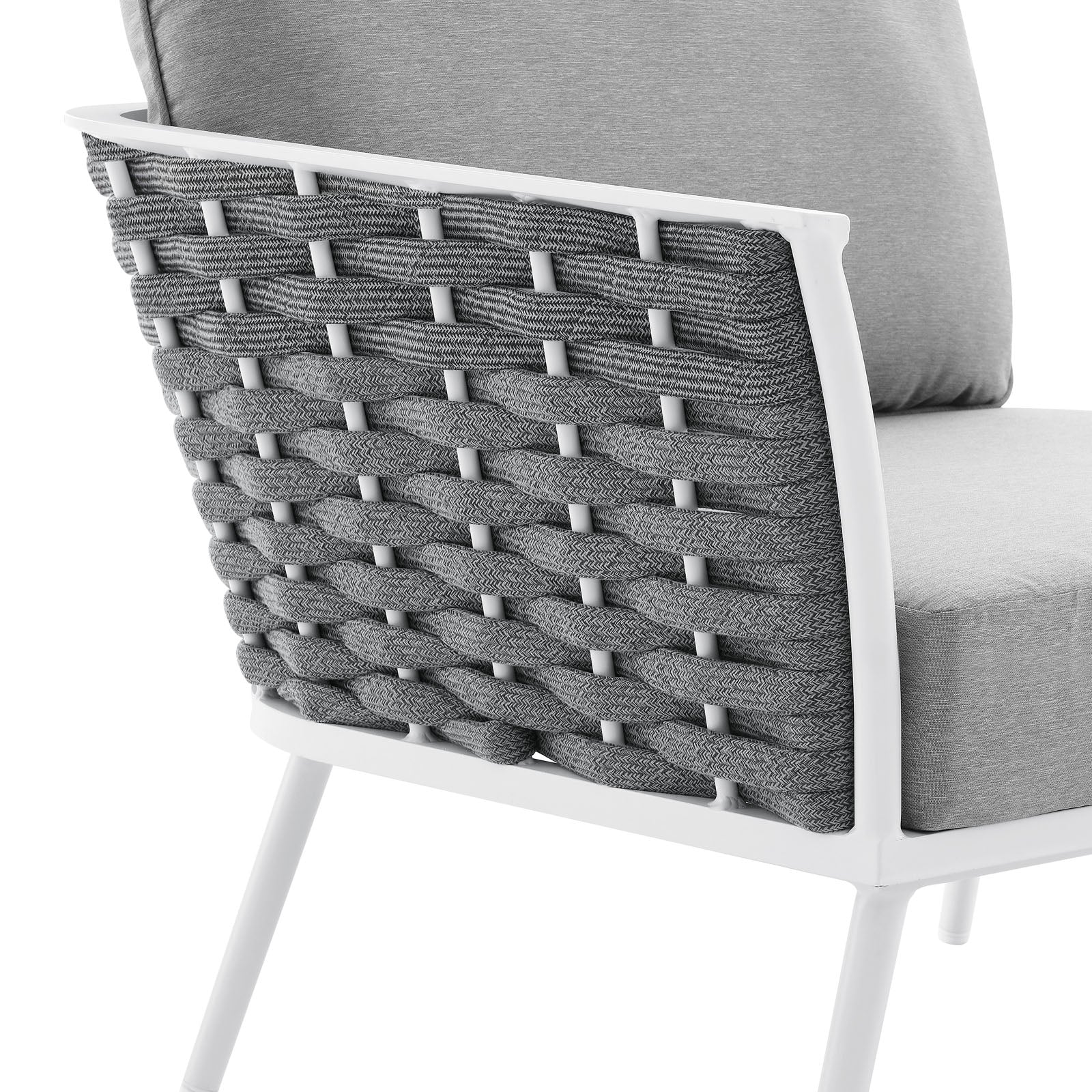 Stance Outdoor Patio Aluminum Left-Facing Armchair-Outdoor Chair-Modway-Wall2Wall Furnishings