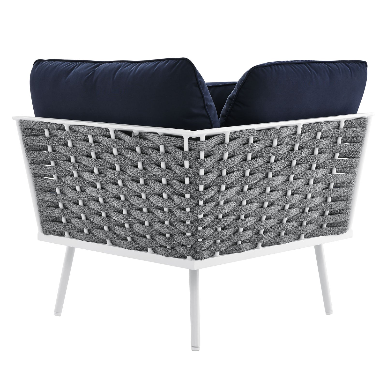Stance Outdoor Patio Aluminum Corner Chair-Outdoor Chair-Modway-Wall2Wall Furnishings