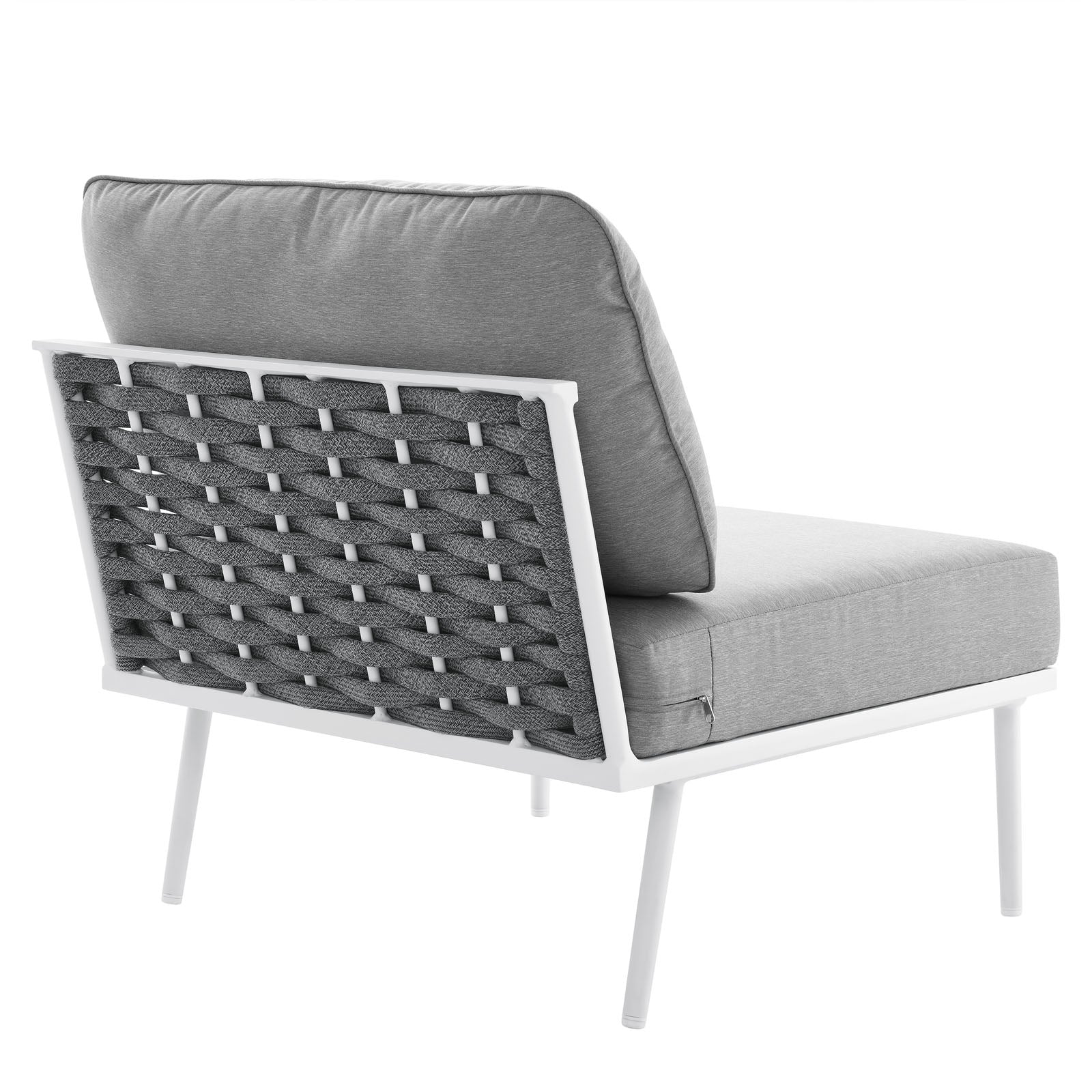 Stance Outdoor Patio Aluminum Armless Chair-Outdoor Chair-Modway-Wall2Wall Furnishings