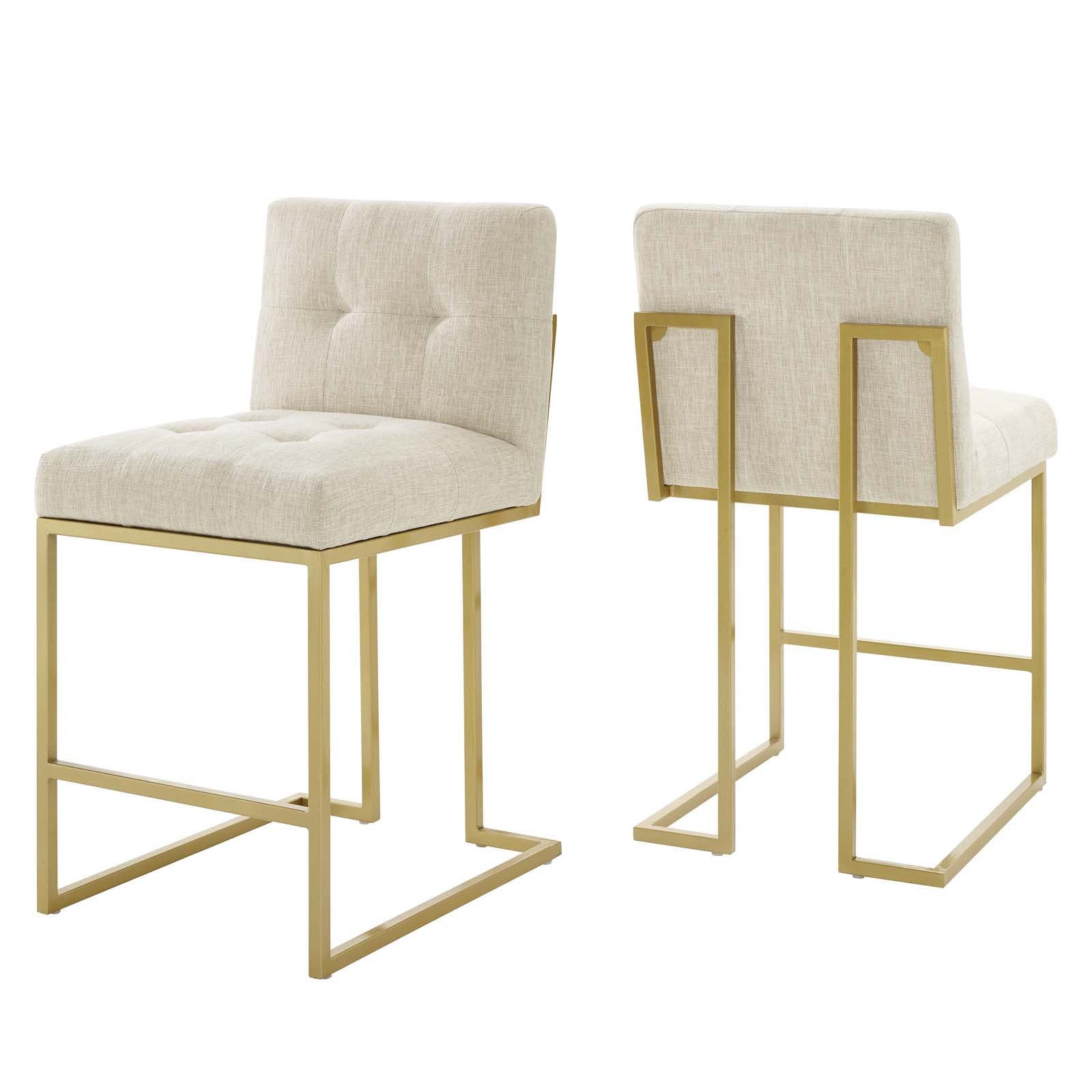 Privy Counter Stool Upholstered Fabric Set of 2-Counter Stool-Modway-Wall2Wall Furnishings