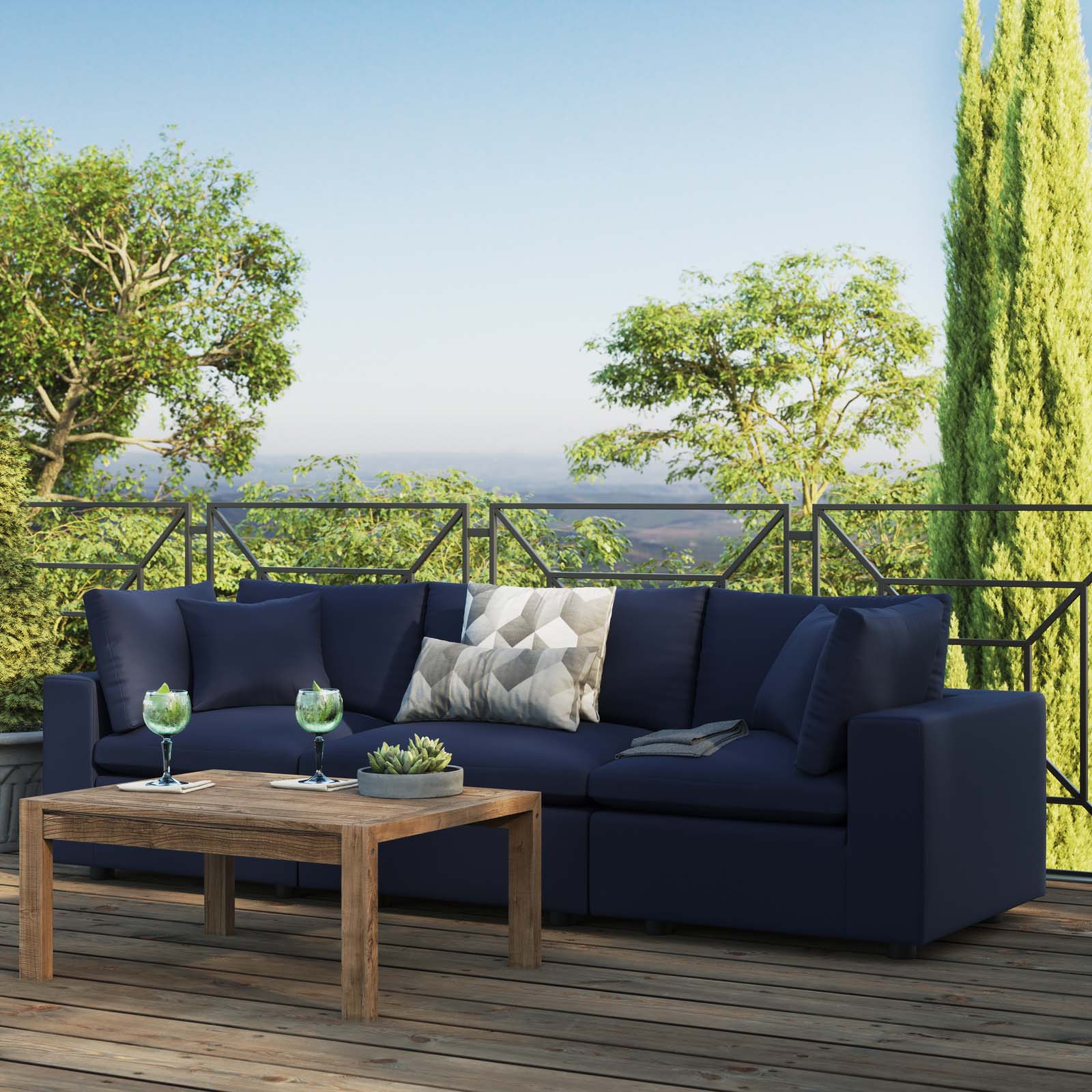 Commix Overstuffed Outdoor Patio Sofa-Outdoor Sofa-Modway-Wall2Wall Furnishings