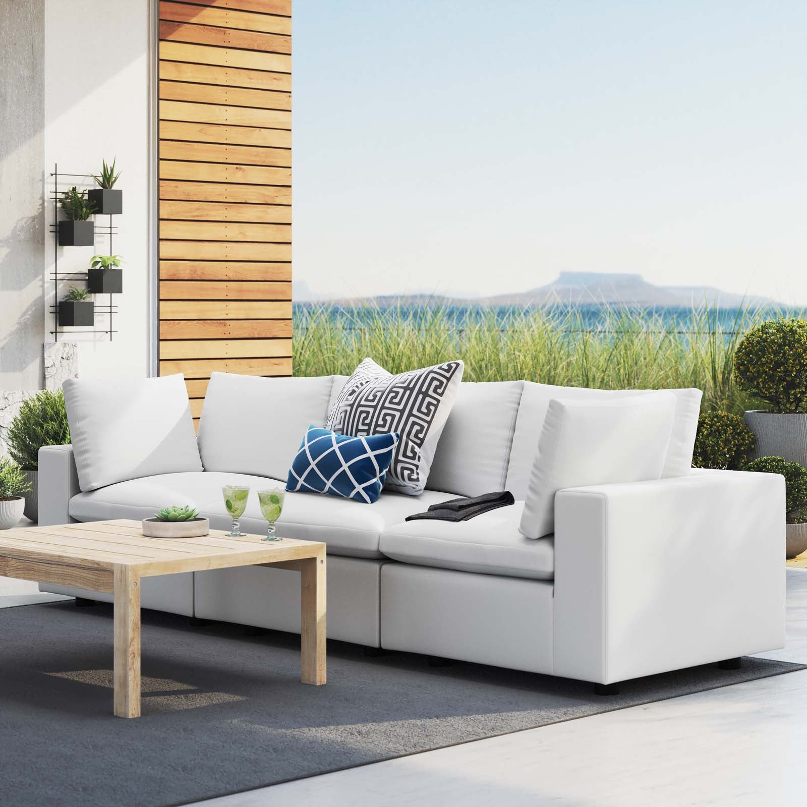 Commix Sunbrella® Outdoor Patio Sofa-Outdoor Sofa-Modway-Wall2Wall Furnishings