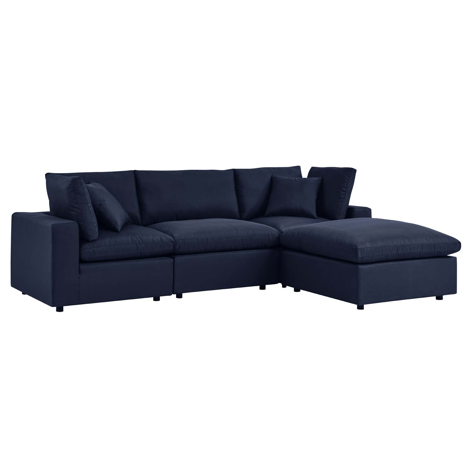 Commix 4-Piece Outdoor Patio Sectional Sofa-Outdoor Sectional-Modway-Wall2Wall Furnishings