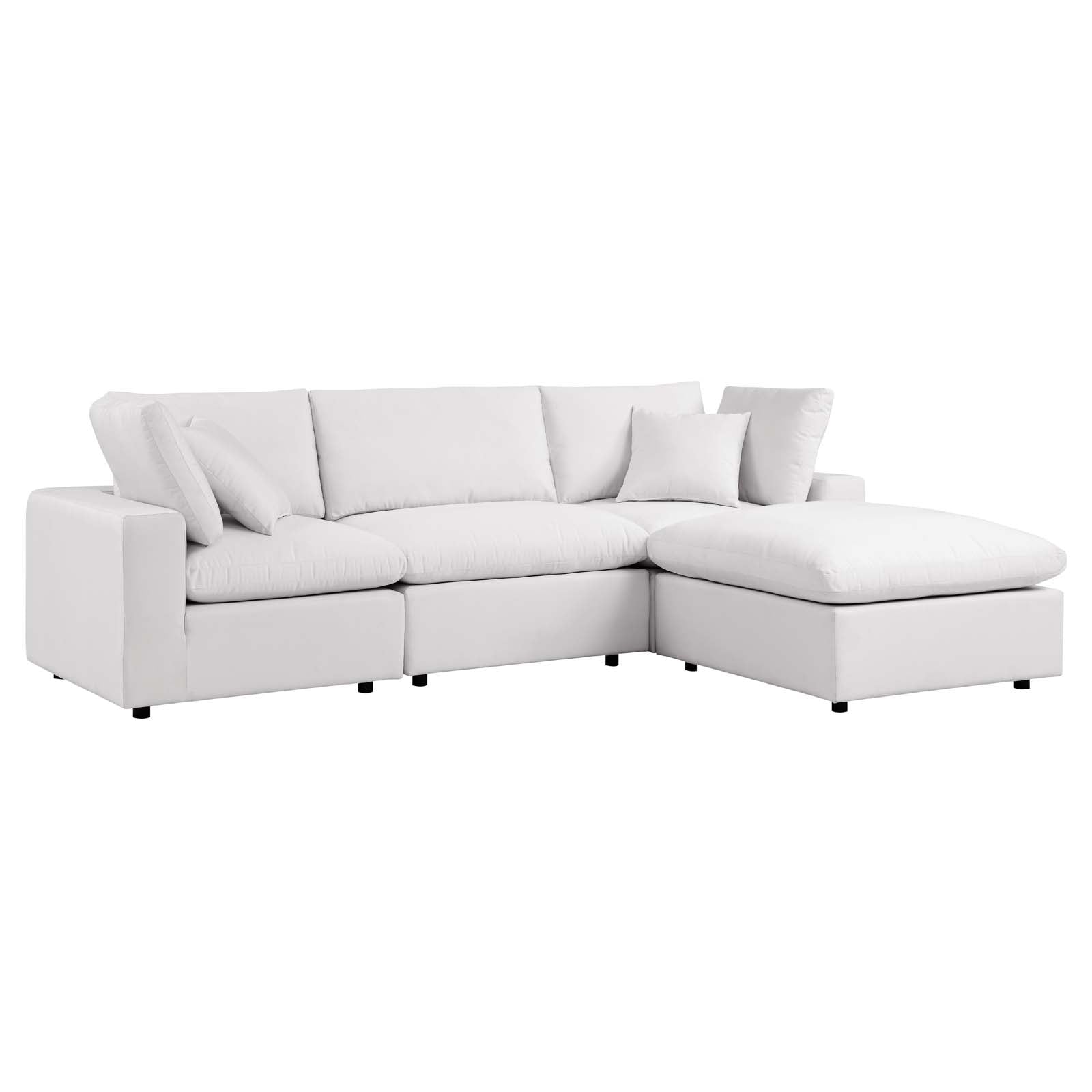 Commix 4-Piece Outdoor Patio Sectional Sofa-Outdoor Sectional-Modway-Wall2Wall Furnishings